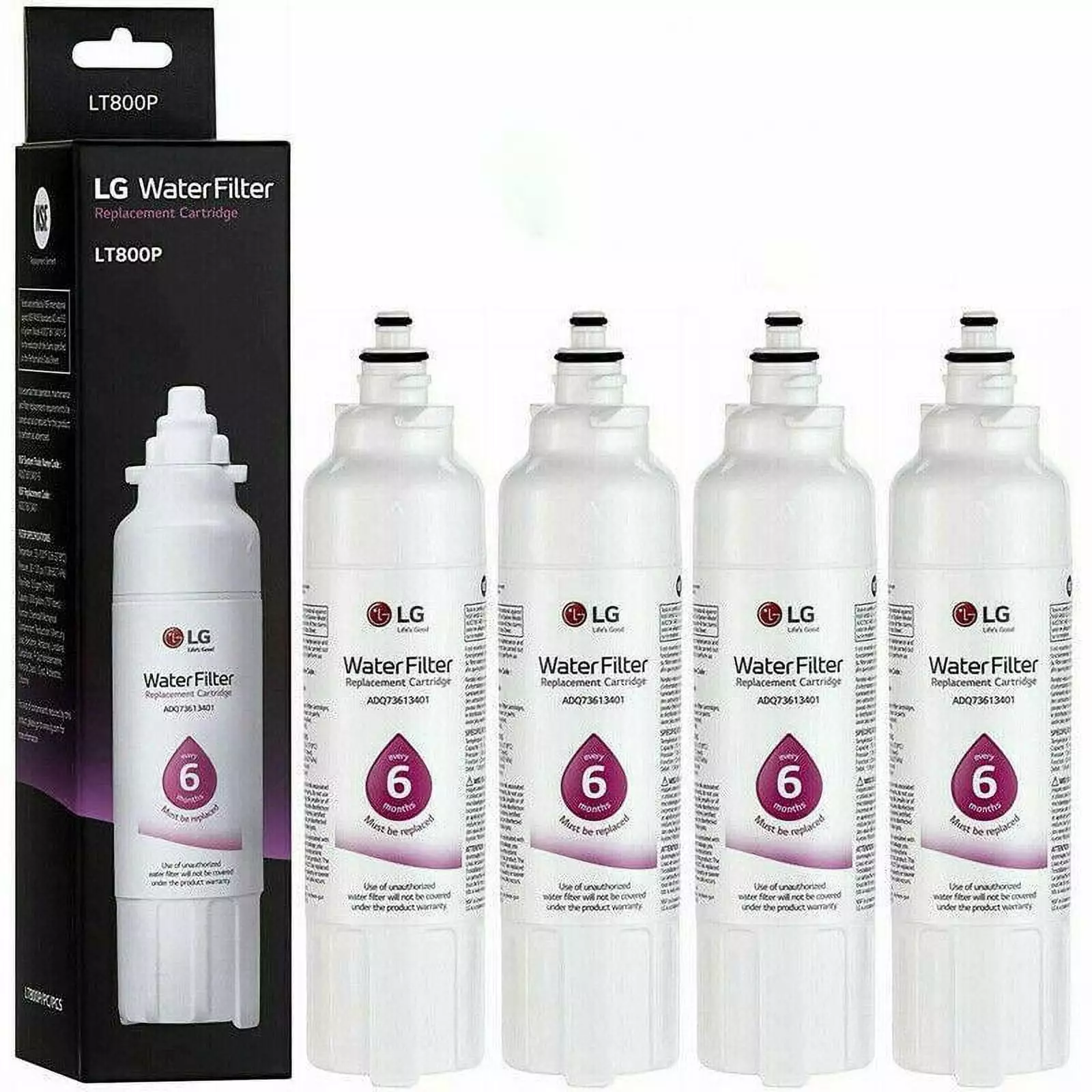 4 Pack LT800P Replacement Refrigerator Water Filter Fit ADQ736134 46-9490 New