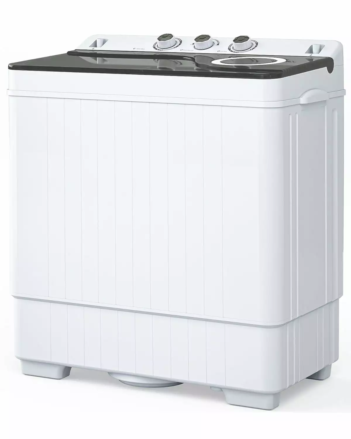 Zimtown Portable Washing Machine. 26 Lbs Semi-automatic Twin Tub Washing Machine with Wash and Cycle Combo. Built-in Drain Pump. Laundry Washer for Apartment. Dorm. College Room. RV's