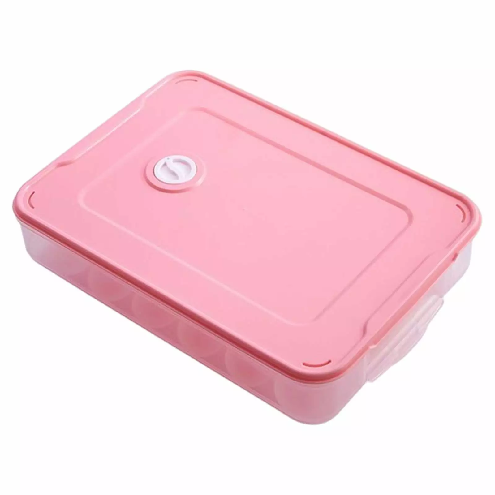 Portable Eggs Storage Box Eggs Storage Container Eggs Tray Bins Fridge Eggs Organizer for Pantry Drawer Cabinet Restaurant Kitchen Pink