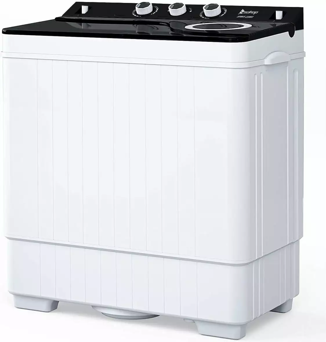 Portable Washing Machine.DFITO 26lbs Compact Twin Tub Wash&Spin Combo for Apartment. Dorms. RVs. Camping and More. White