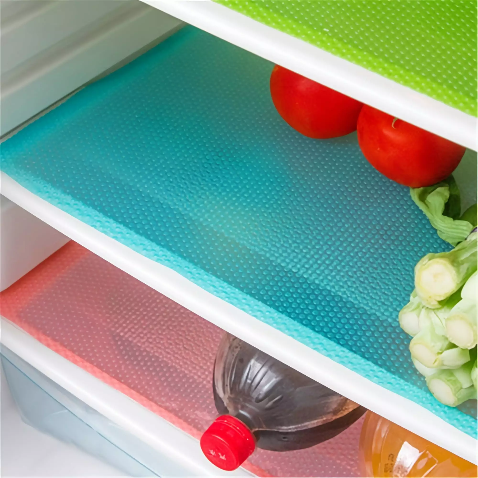 5pcs Refrigerator Liners Mats: Washable. Waterproof & Oilproof - Perfect for Shelves. Freezer. Cupboard. Cabinet & Drawer!