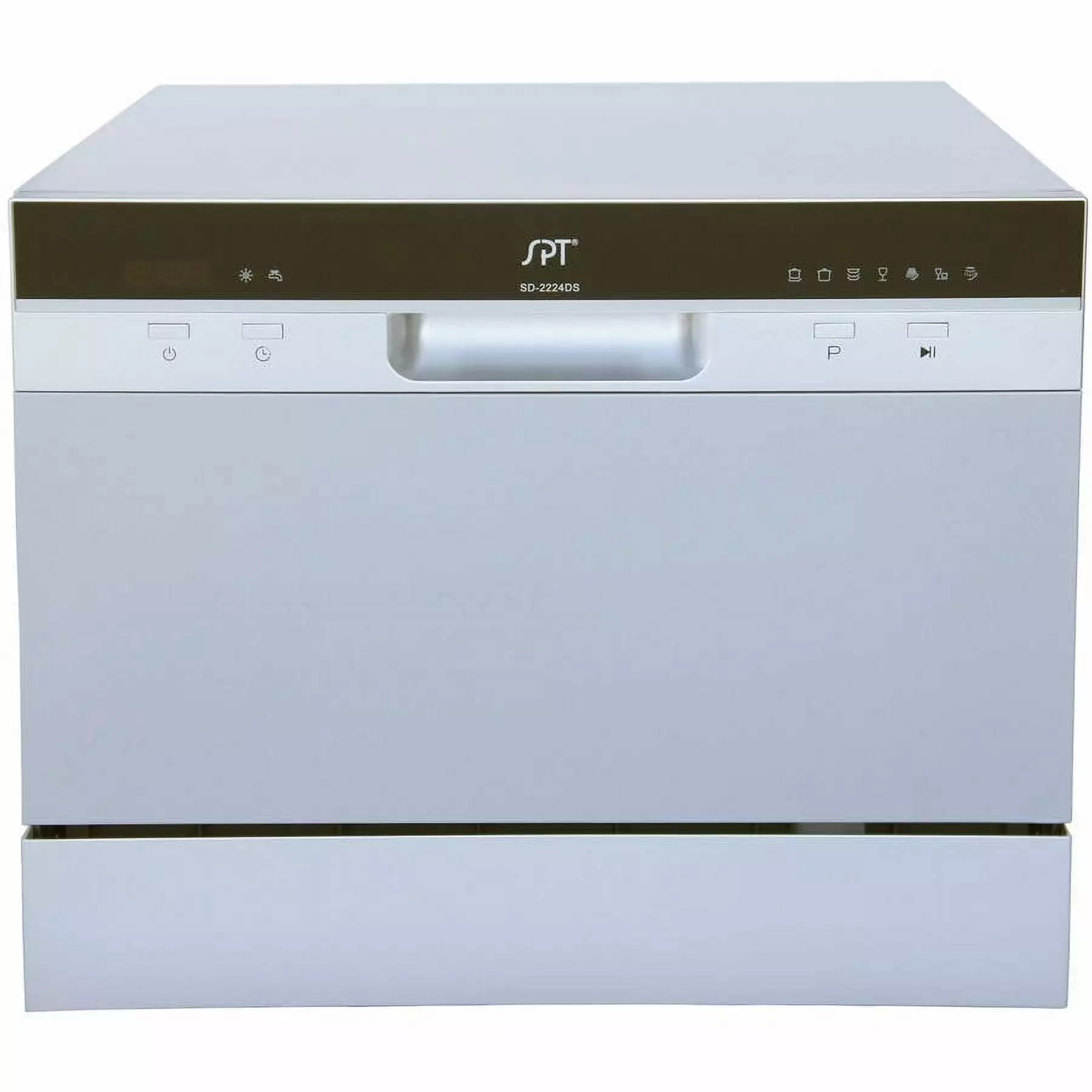 6 Place Settings Silver Countertop Dishwasher with Delay Start and LED display