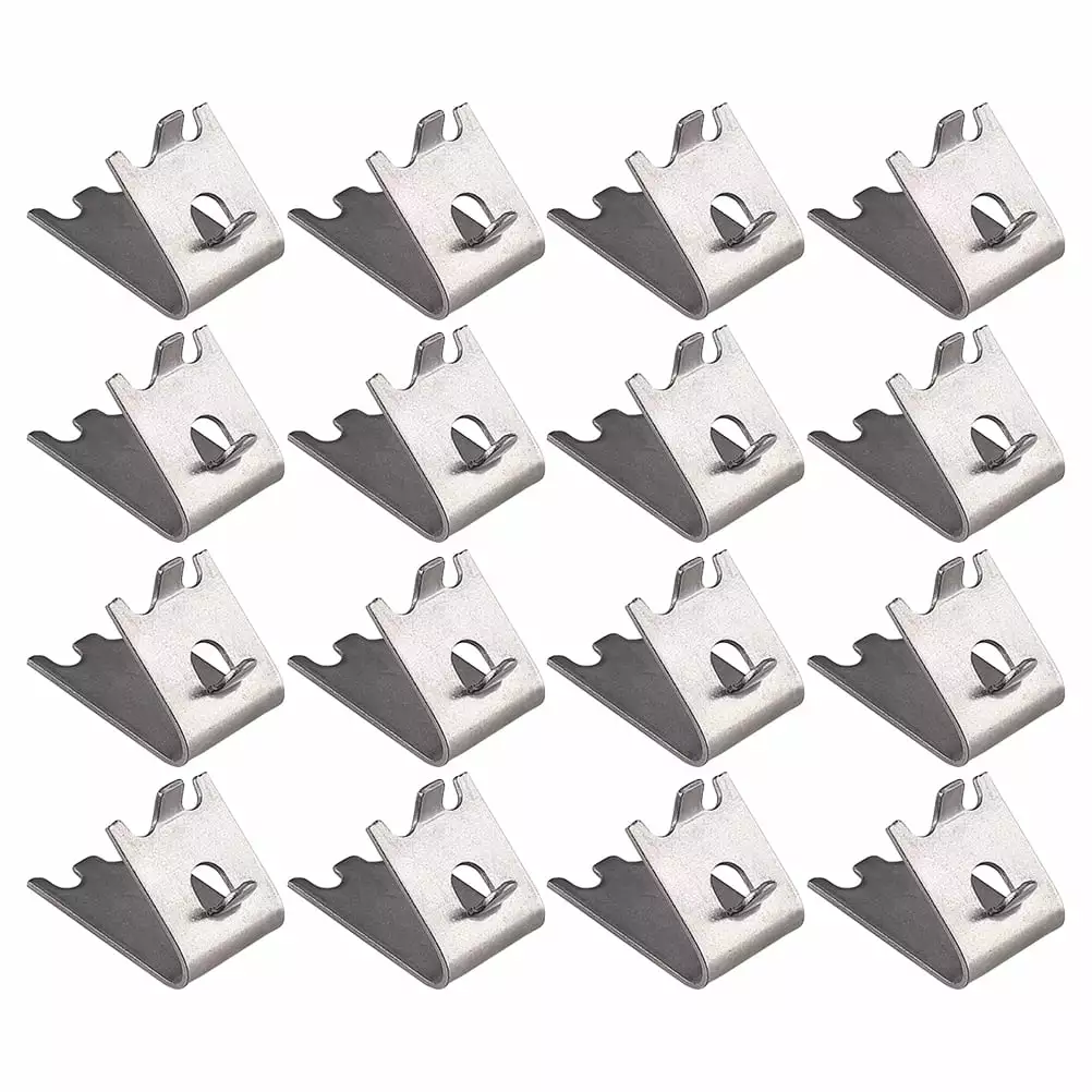 16pcs Stainless Steel Refrigerator Shelf Clip Fridge Support Clamp Tool Supply