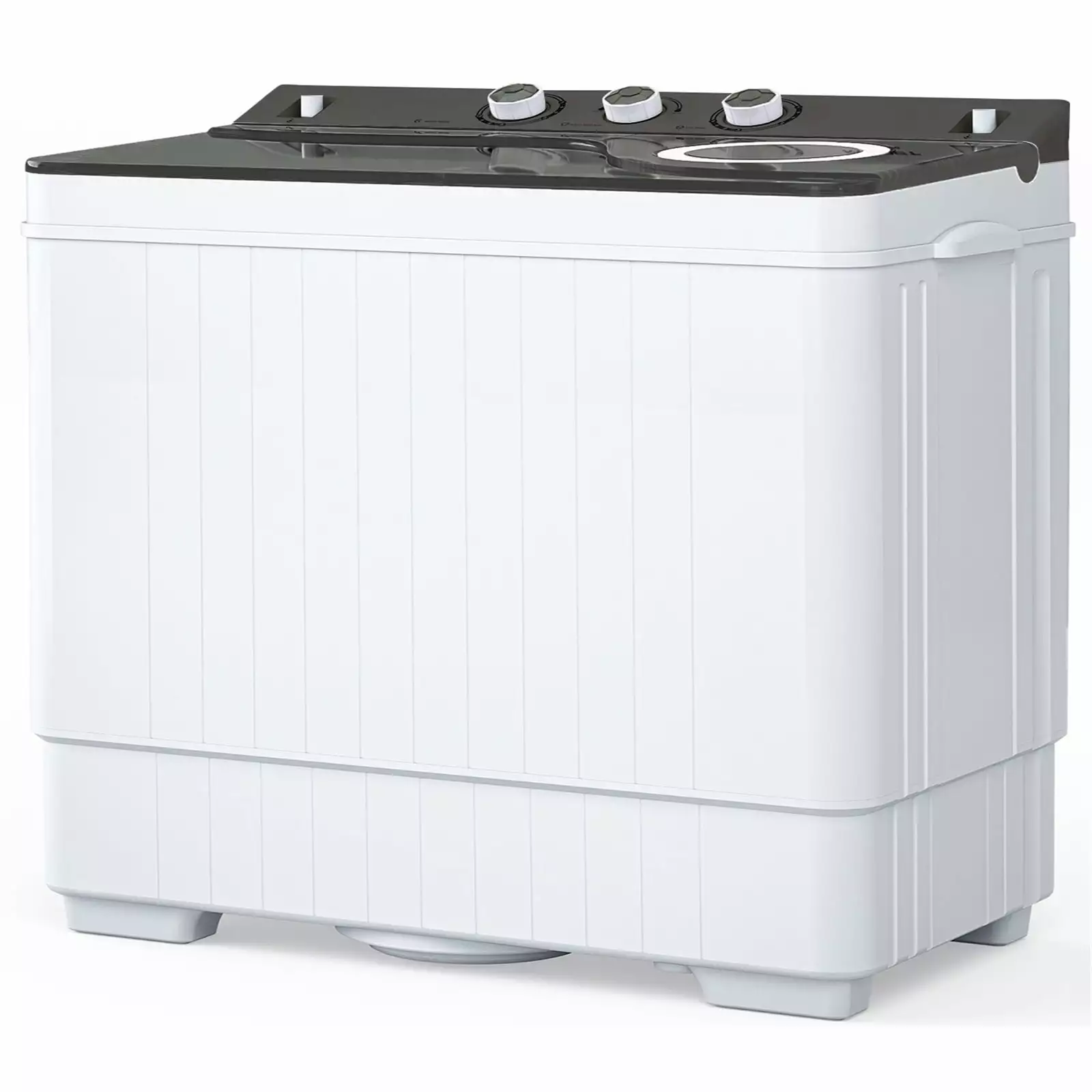 Twin Tub Washing Machine 110v 420w Xpb65-2288s Double Tub With Drain Pump Semi-automatic White High-capacity (18lbs+8lbs)