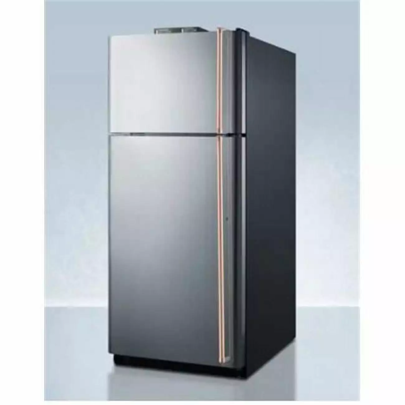 68.25 x 29.63 x 30.5 in. 18 cu ft. Break Room Refrigerator-Freezer. Stainless Steel