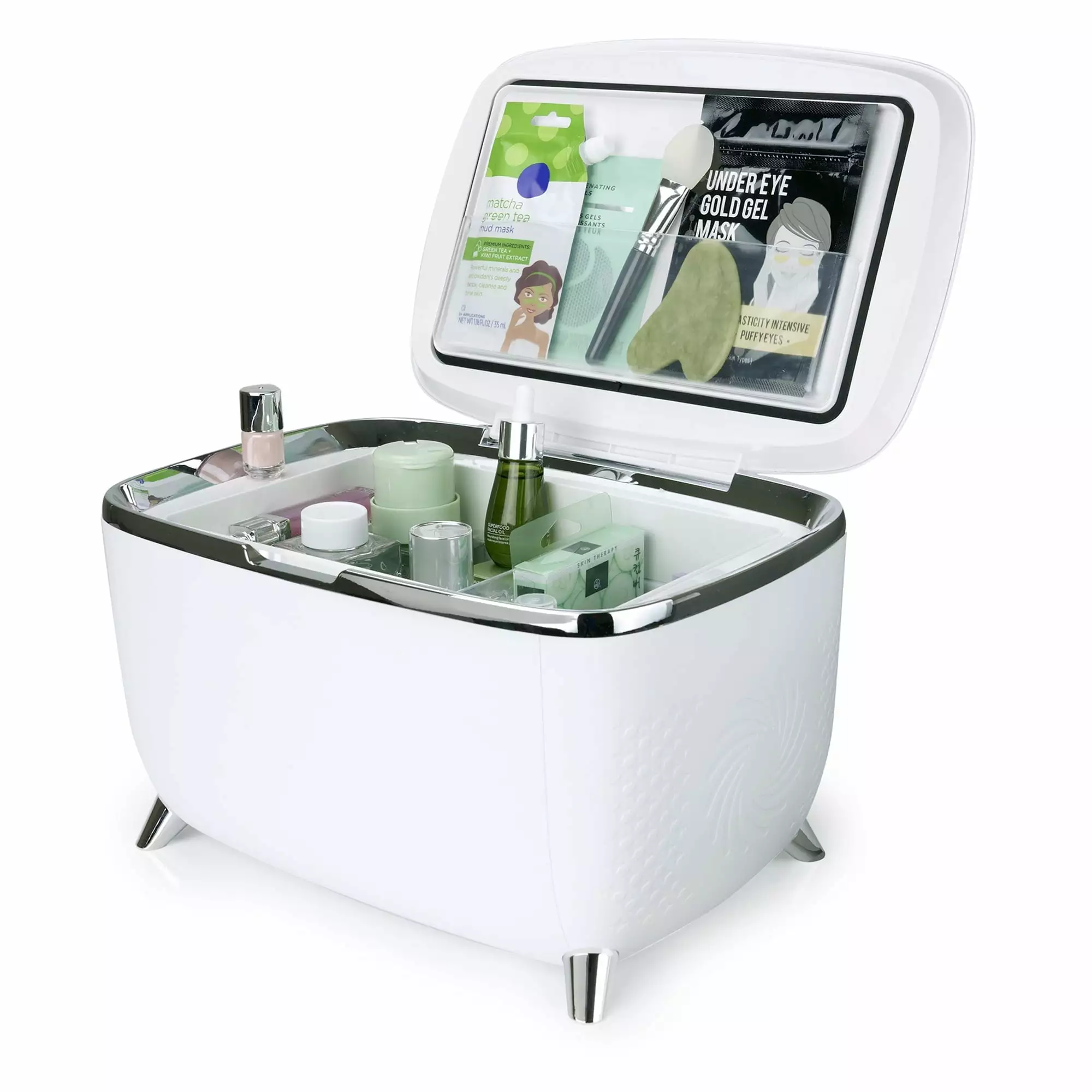 6L White Cosmetics Skin Care Vanity Mini Refrigerator