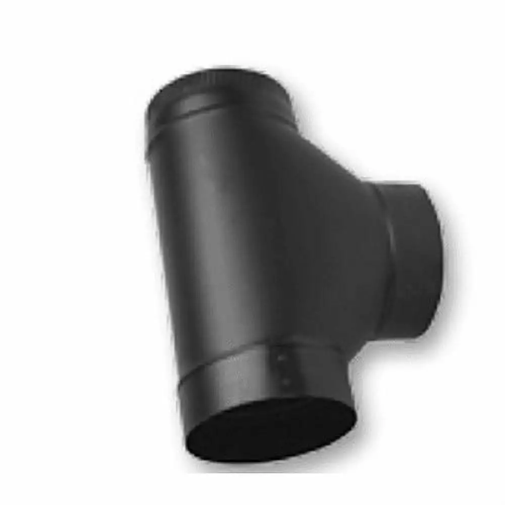 7-604 7 24ga Black Furnace Pipe Tee