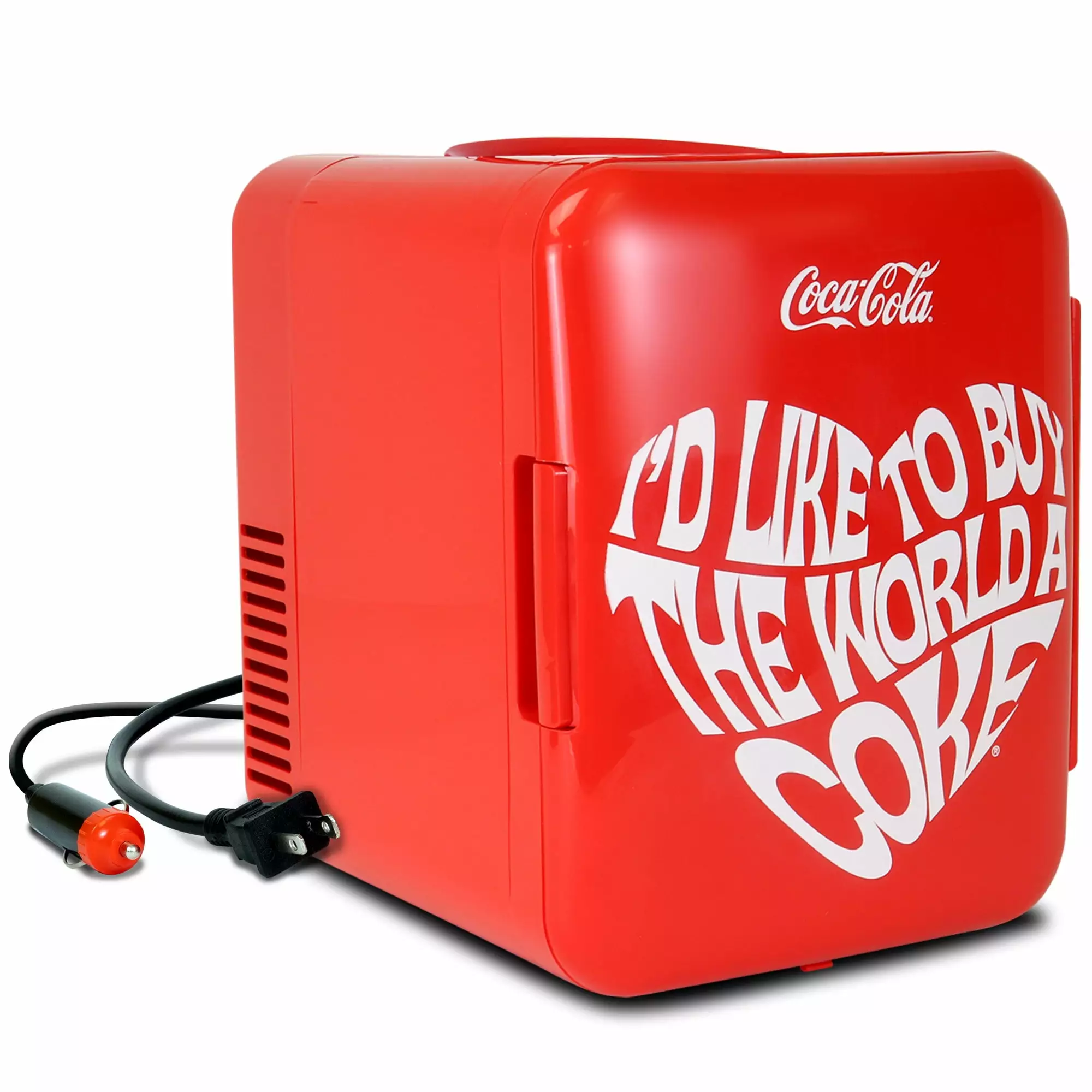 Coca-Cola World 1971 Series 4L Portable Cooler/Warmer. Personal Travel Fridge. Red