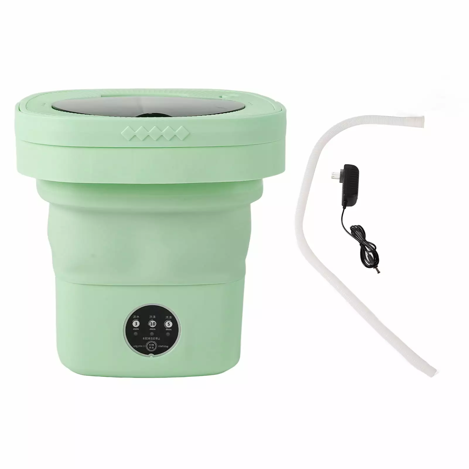 8L Mini Foldable Washing Machine Portable Underwear Laundry Machine for Dormitory Apartment Hotels US Plug 110?220v Green