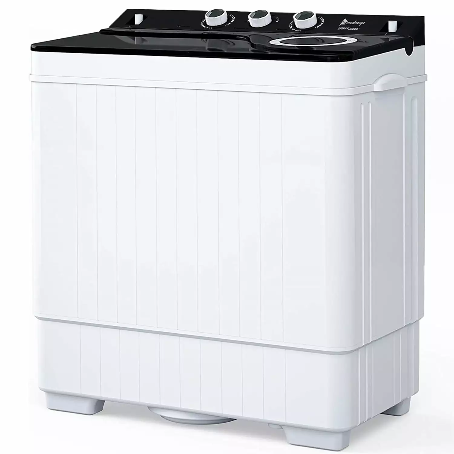 UWR-Nite 26lbs Compact Twin Tub Portable Washing Machine. Mini Washer(18lbs) & Spiner(8lbs) / Built-in Drain Pump/Semi-Automatic for Camping. Apartments. Dorms & RV's