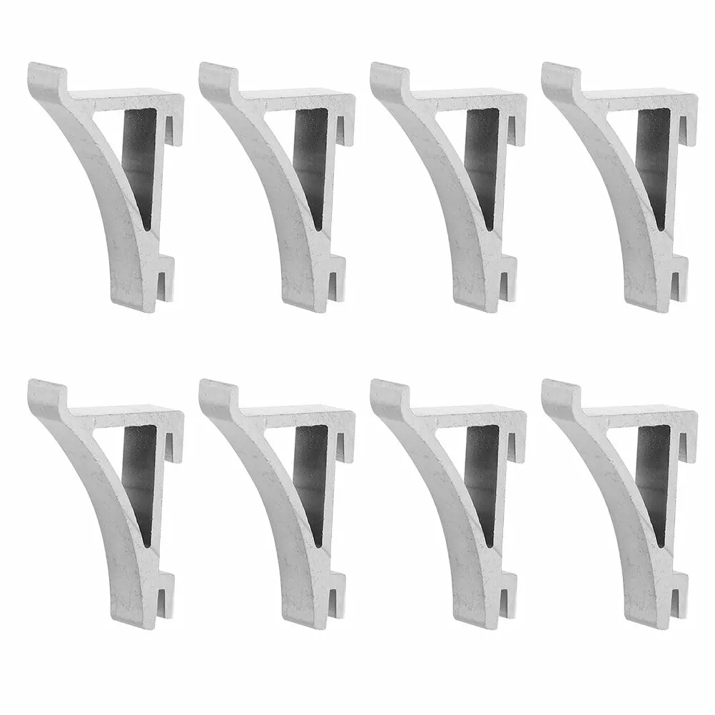 8pcs Fridge Shelf Clips Aluminum Freezer Clamp Hooks Cooler Shelf Brace Hooks