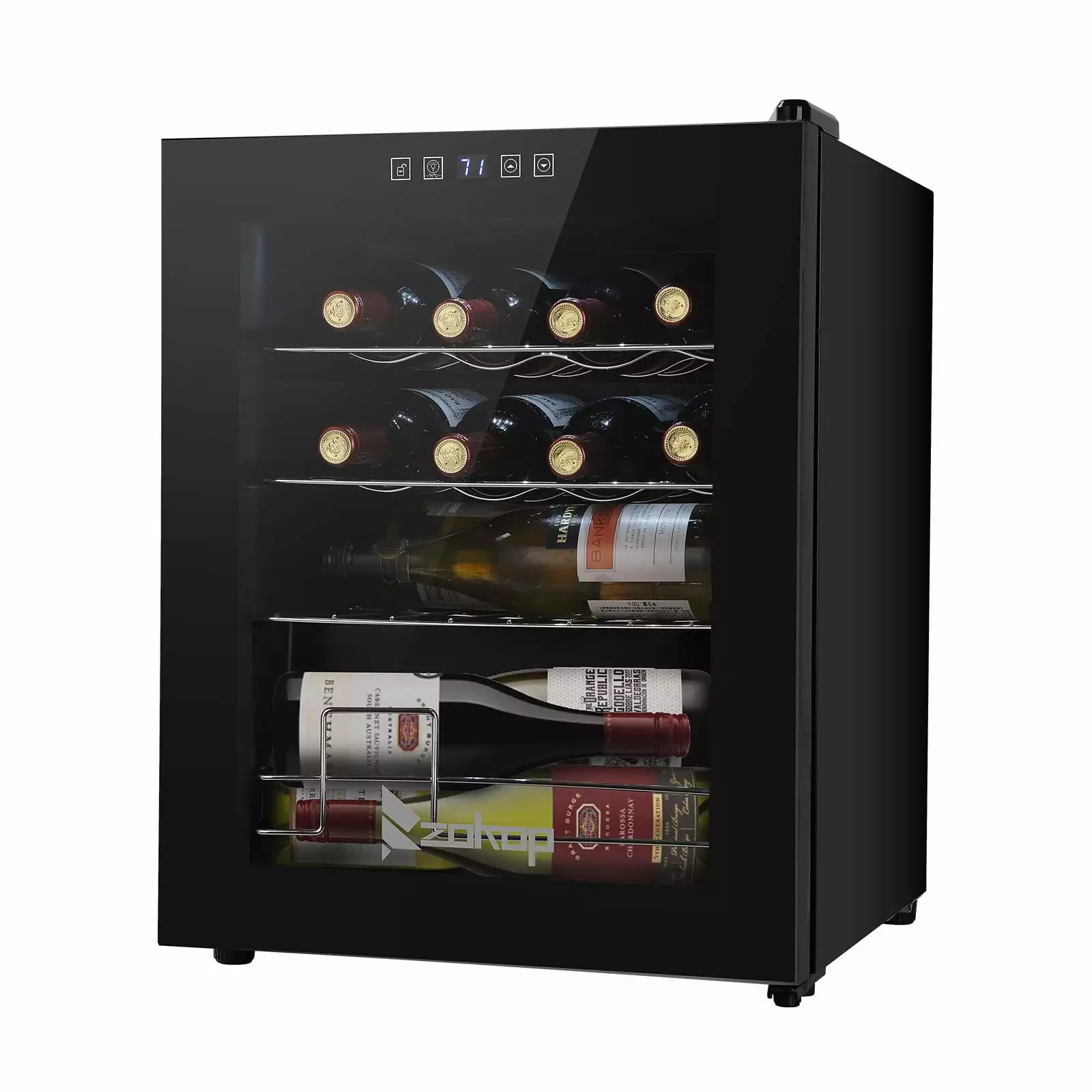 GoDecor 16 Bottle Capacity Thermoelectric Wine Cooler WIth Digital Temperature Controls