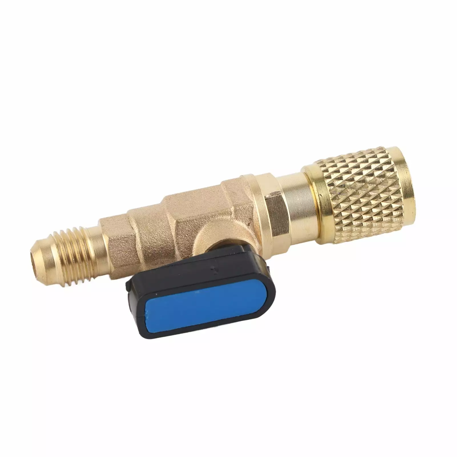 AC Air Conditioning Refrigeration Valve Refrigerant Liquid Hose Ball Valve Adapter Yellow