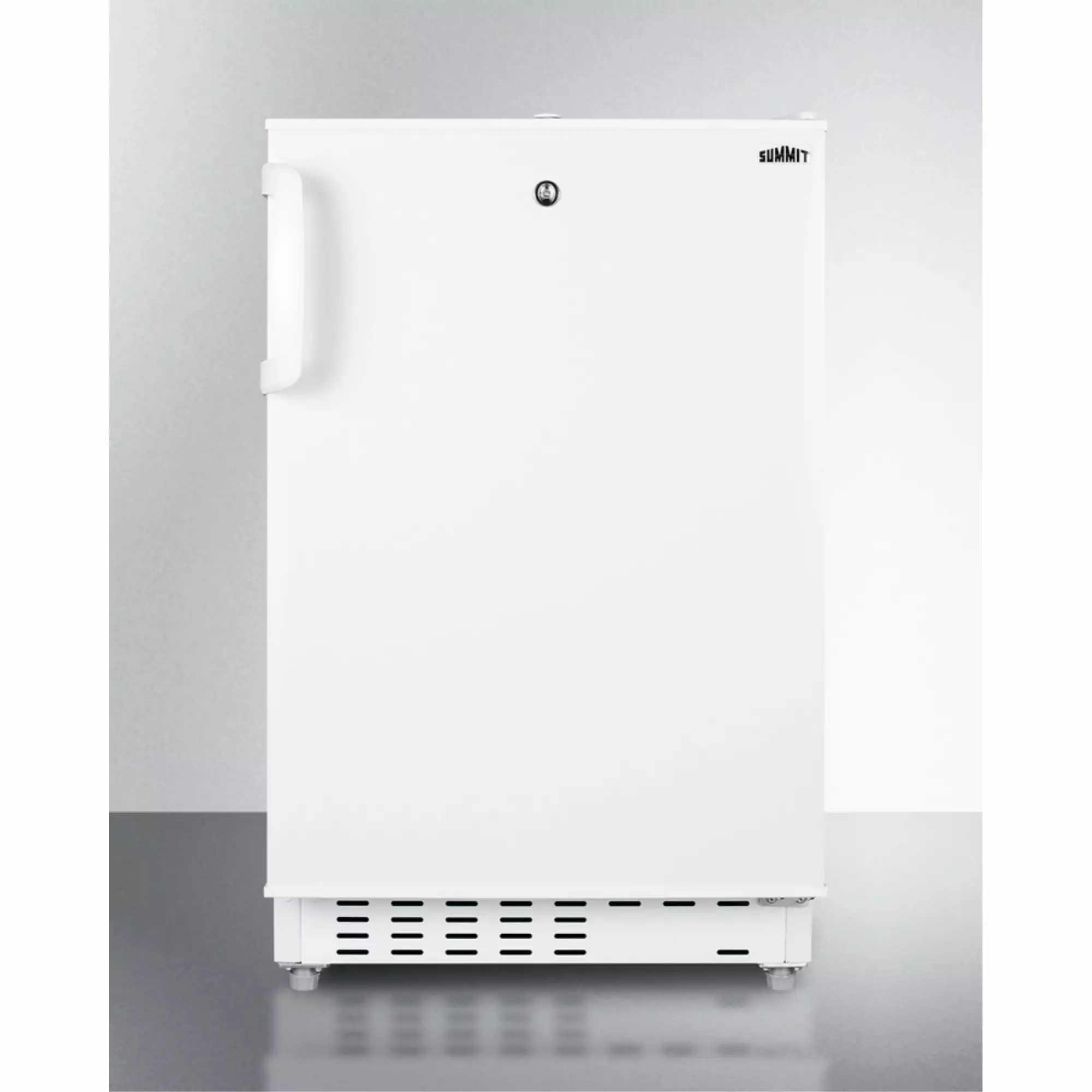 ADA compliant built-in or freestanding 20 wide refrigerator-freezer for residential use with lock