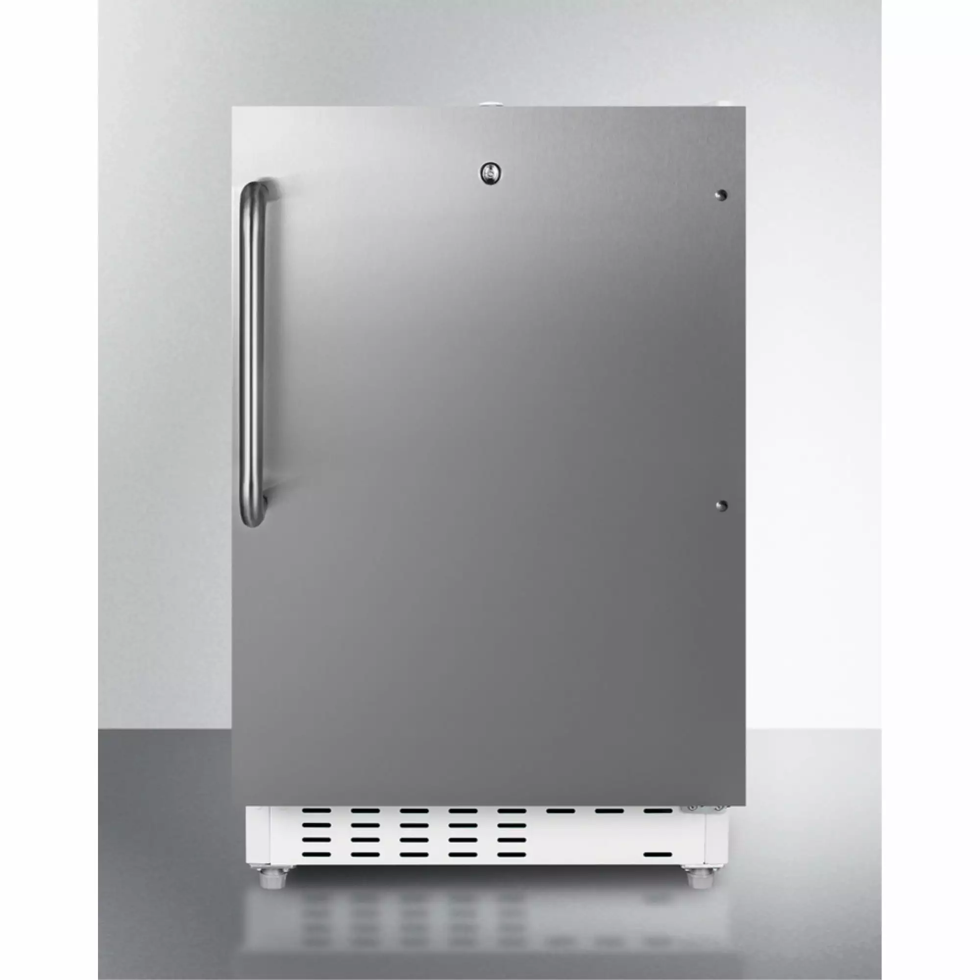 ADA compliant built-in or freestanding 20 wide refrigerator-freezer for residential use with lock