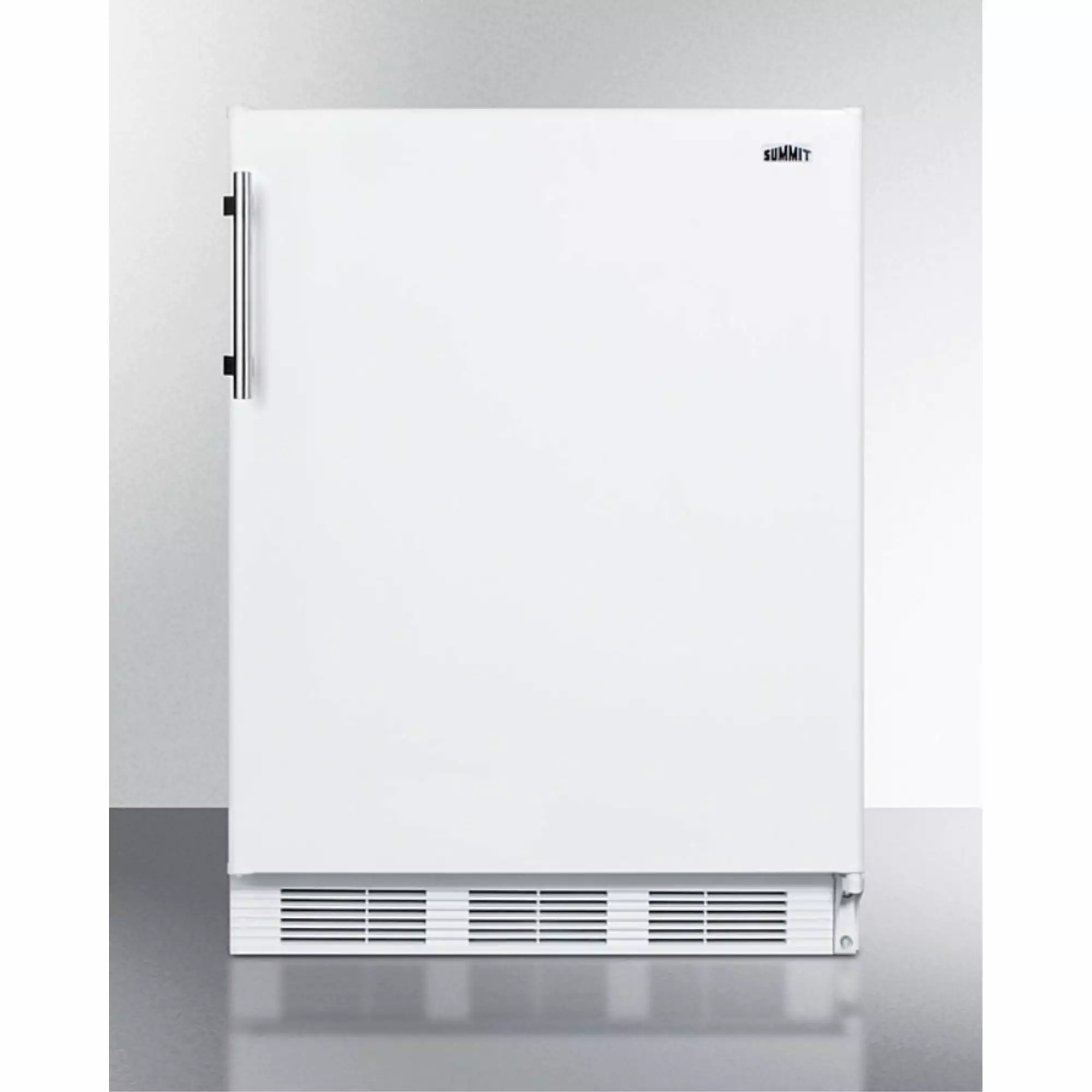 ADA compliant freestanding all-refrigerator for residential use. auto defrost with white exterior