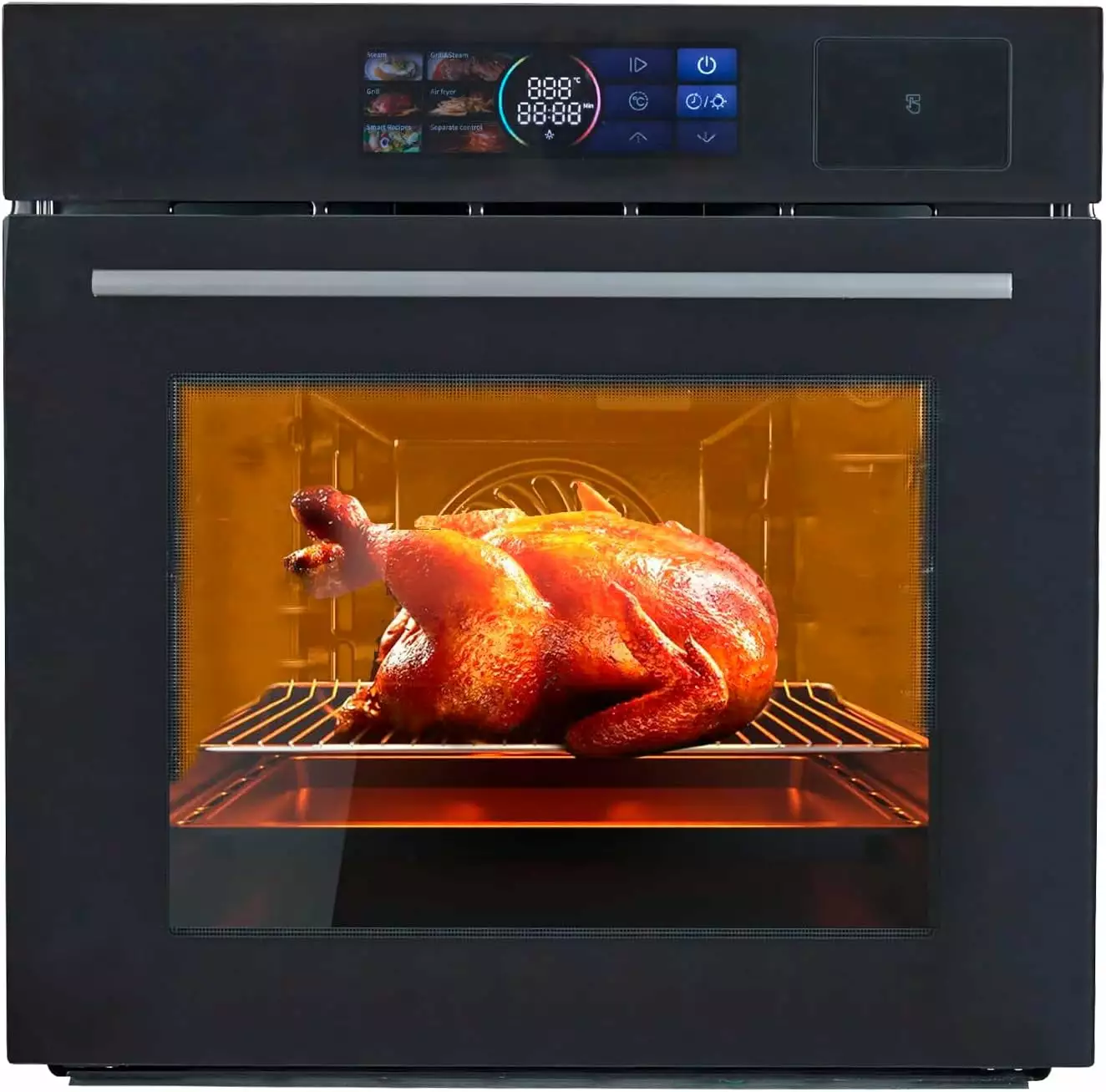 ATENOW 24 Inch Single Wall Oven. Built-in Electric Ovens for Kitchen. 2.5Cu.f Convection Wall Oven with 8 Baking Functions. 108 Automatic Recipes. LED Touch Control. 240V/3000W