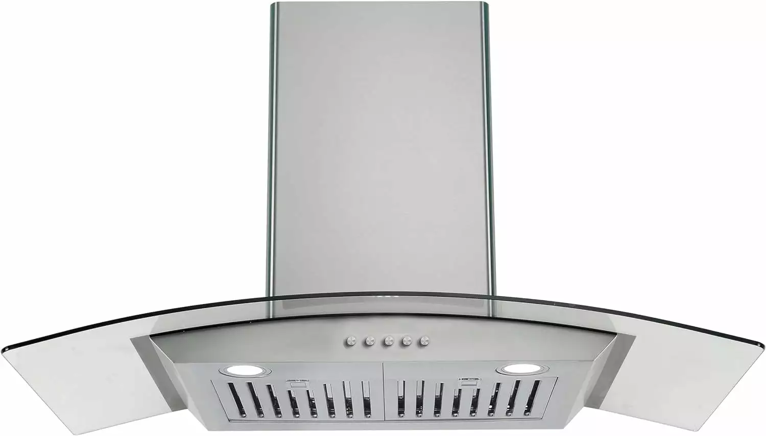 ATENOW 30'' Curved Glass Range Hood. 3 Speed Gesture Sensing &Touch Control. Timer. 2m Duct for Ductless/Ducted Convertible Stove Kitchen. 450 CFM