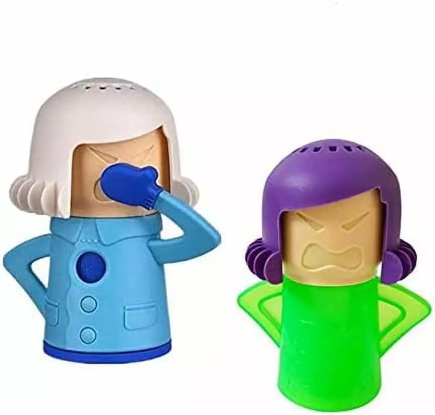 Angry Mama Microwave Steam Cleaner and Cool Mama Fridge Odor Absorber Deodorizer (Teal & Green)