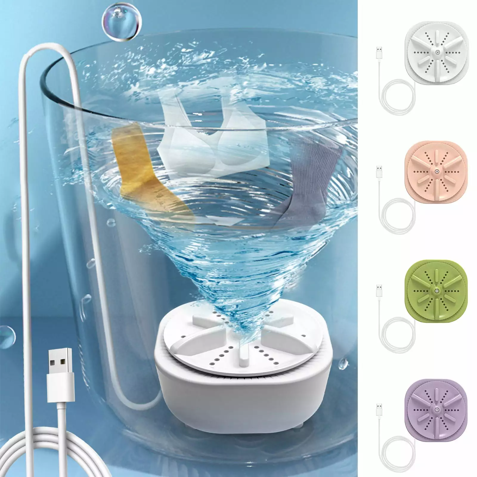 Apmemiss Valentines Day Decorations Clearance Portable MINI Washer Mini Washing 3 In1 Dishwashers Mini Waves Convenient Travel Home Business Travel USB Deals of the Day