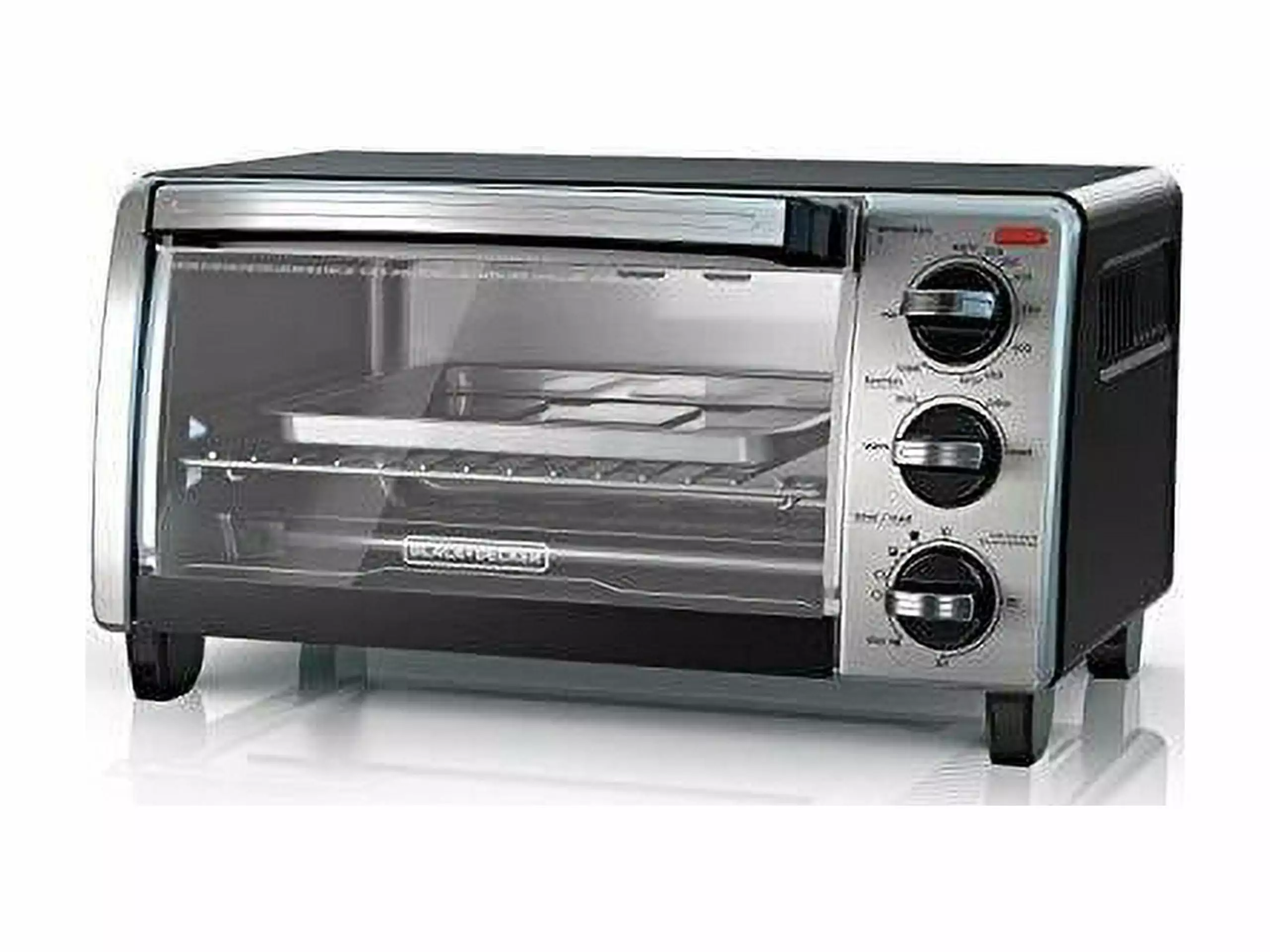 BLACK+DECKER 4-Slice Toaster Oven with Natural Convection. Black. TO1750SB