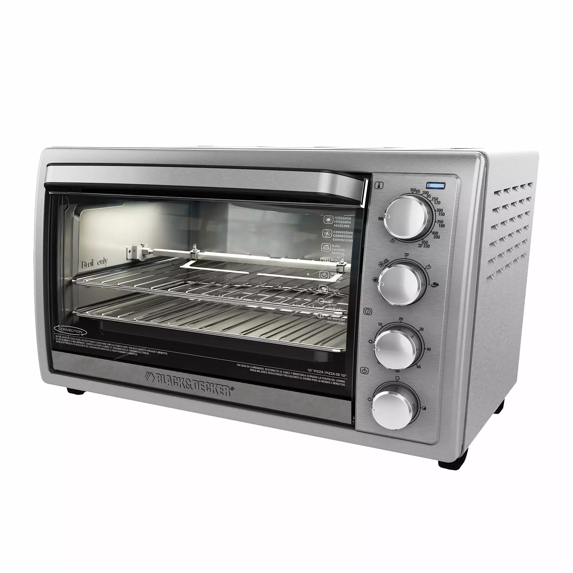 BLACK+DECKER Rotisserie Convection Countertop Toaster Oven. Stainless Steel. TO4314SSD