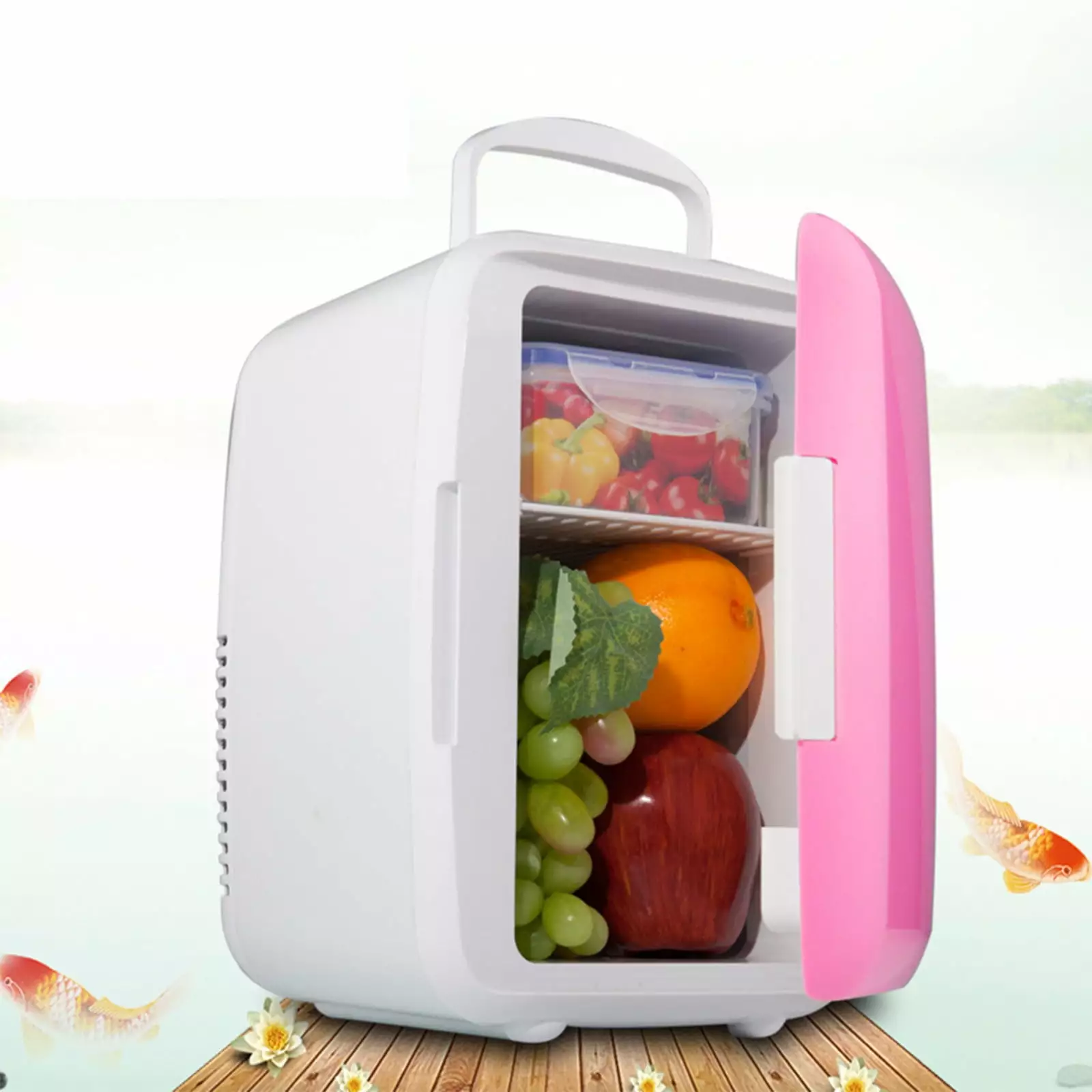 Back to School Deals! ESULOMP Car 4L Refrigerator Refrigerator Cooler Box Car Refrigerator Car Portable Car Small Refrigerator