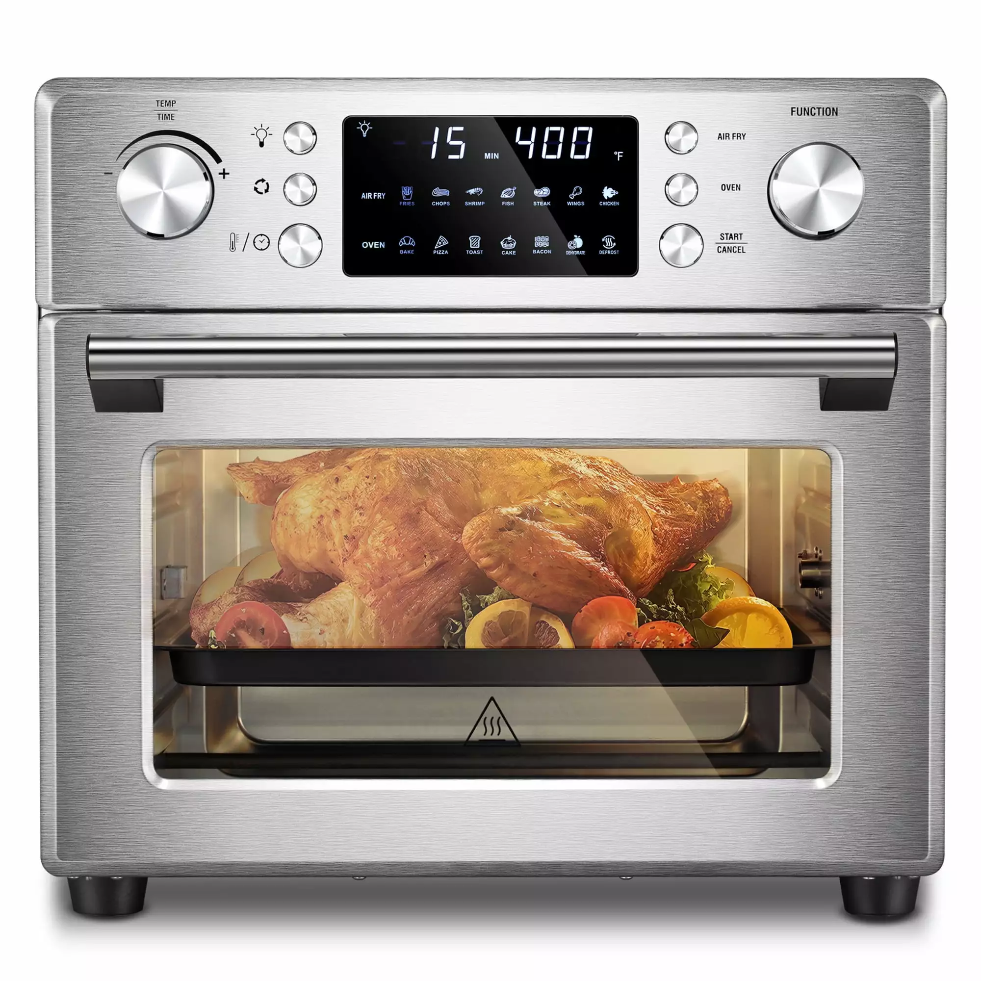 Besttey 26.4 QT Countertop Oven 1700W Stainless steel Convection Oven 14-in-1 Air Fryer. New