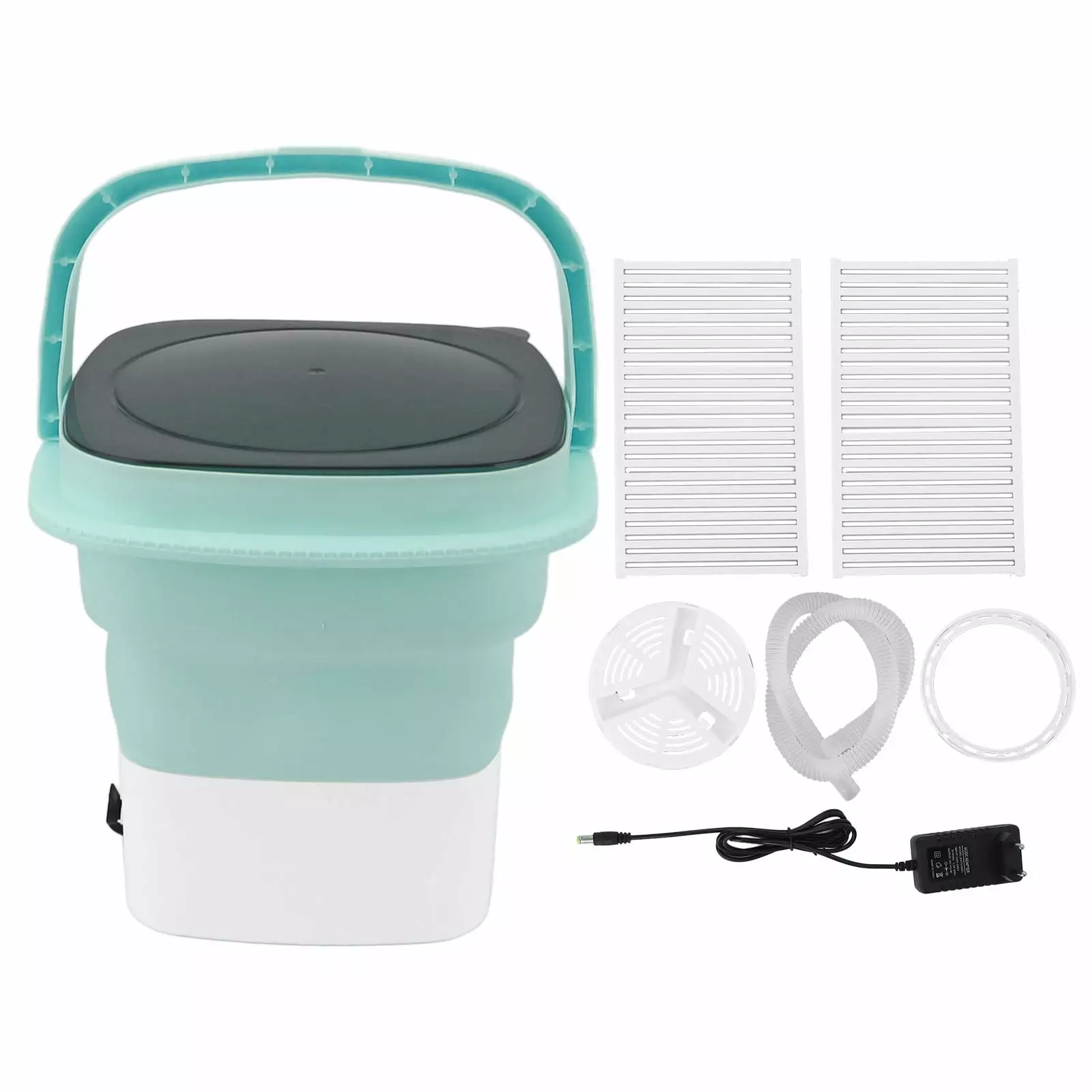 Big sale Portable Washing Machine Foldable Mini Small Portable Washer Washing Machine for Apartment Laundry Travel 100?240V EU Plug Green