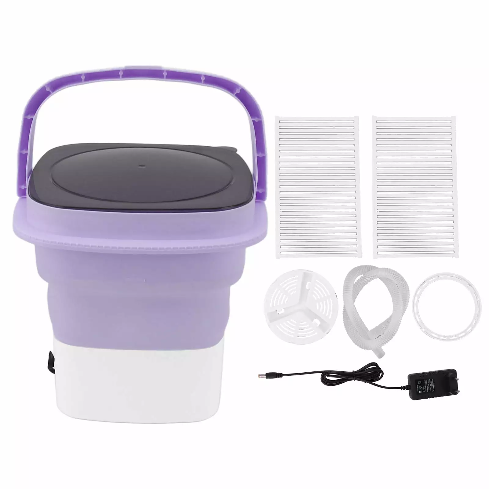 Big sale Portable Washing Machine Foldable Mini Small Portable Washer Washing Machine for Apartment Laundry Travel 100?240V EU Plug Purple