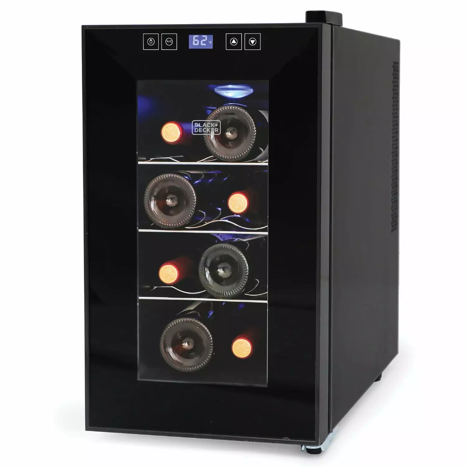 Black+Decker BD60026 Wine Cellar with LED Display. 8-Bottle Capacity. Black