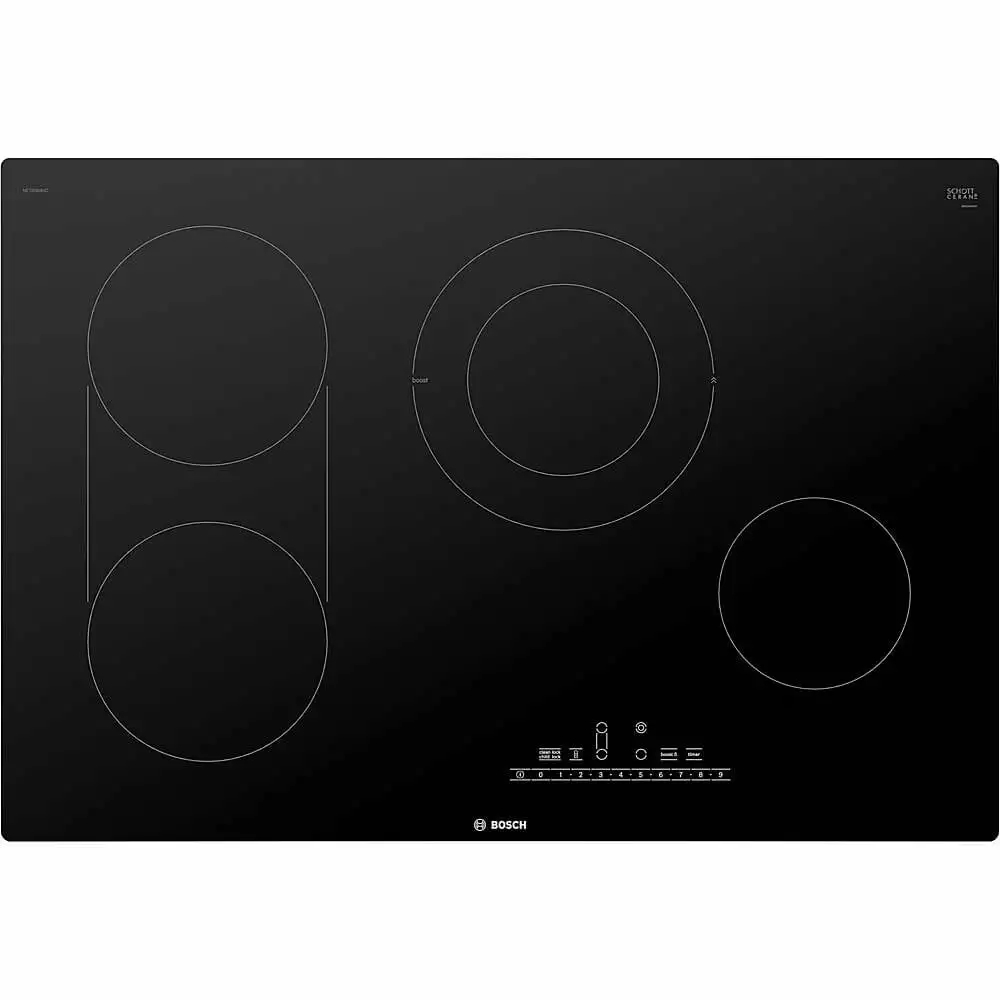 Bosch Net80uc 31 Wide 4 Burner Electric Cooktop - Black