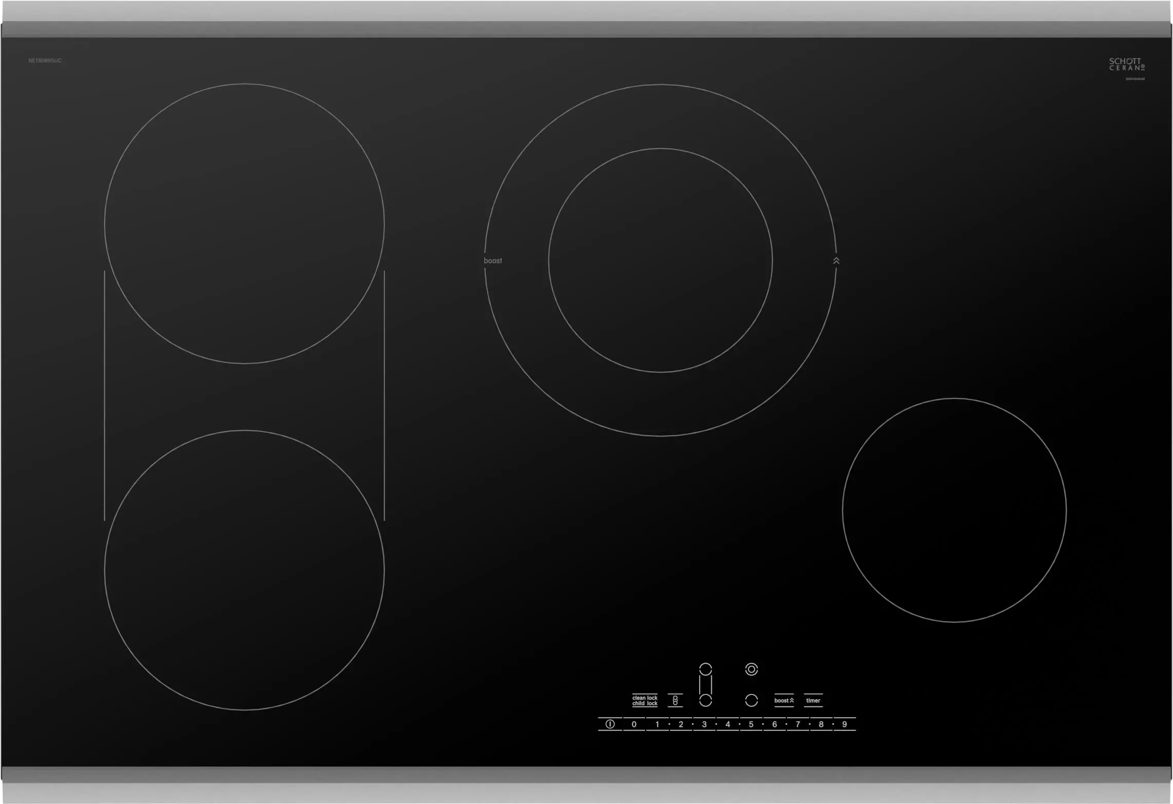 Bosch Net80uc 31 Wide 4 Burner Electric Cooktop - Stainless Steel