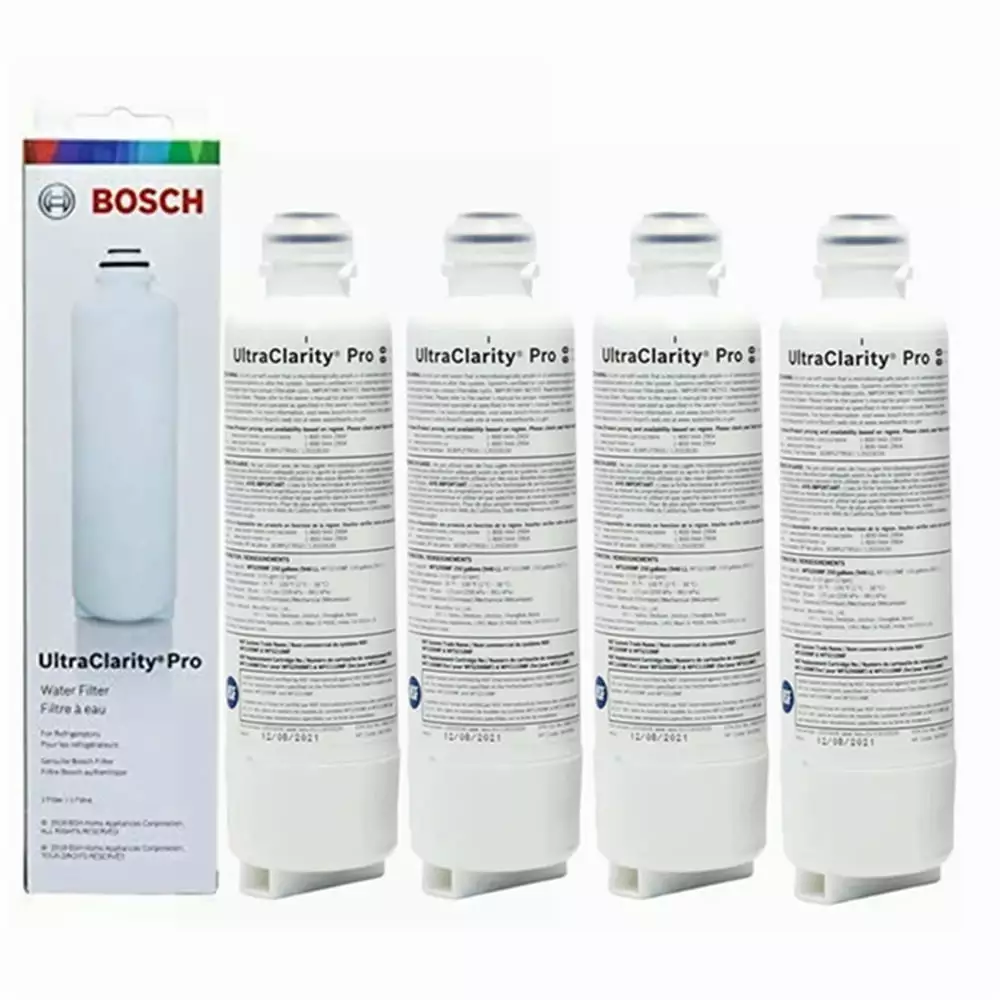 Bosch UltraClarity Pro Water Filter. BORPLFTR50.BORPLFTR55. RA450022. REPLFLTR55 Replacement/Compatible.(4 Pack)