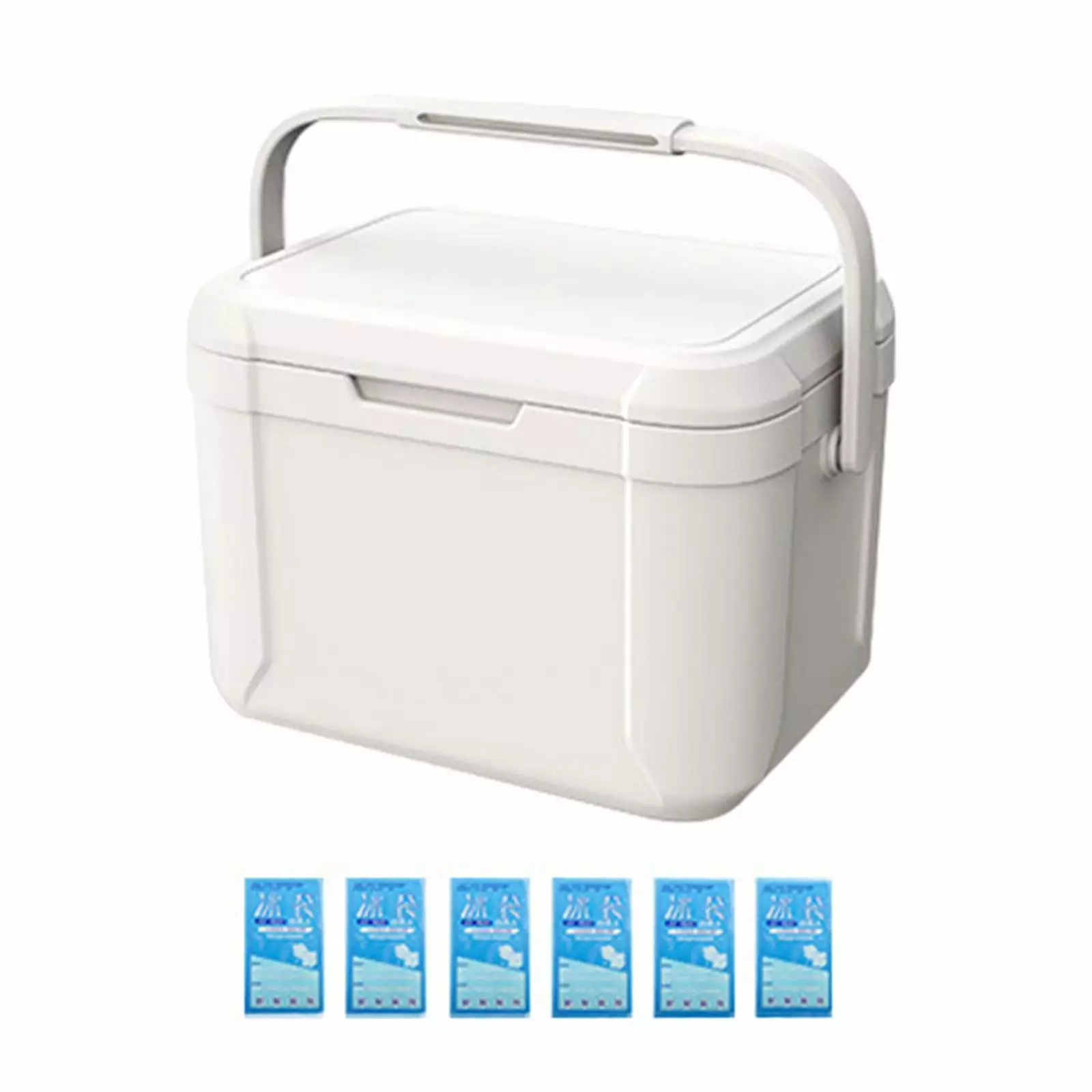 Box Car Refrigerator 5L Beverage Storage Organizer Ice Bucket Hot/Cold Retention Hard for Camping Picnic White