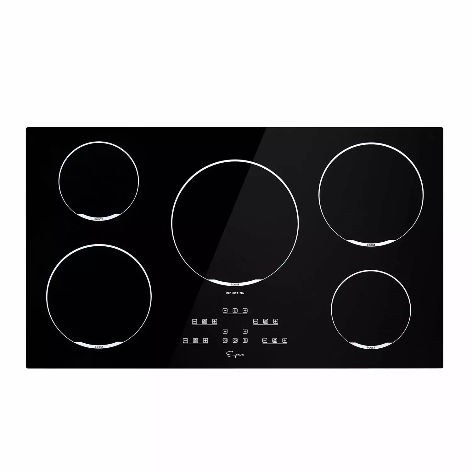 Built-In 36-in Induction Modular Cooktop in Black with 5 Elements