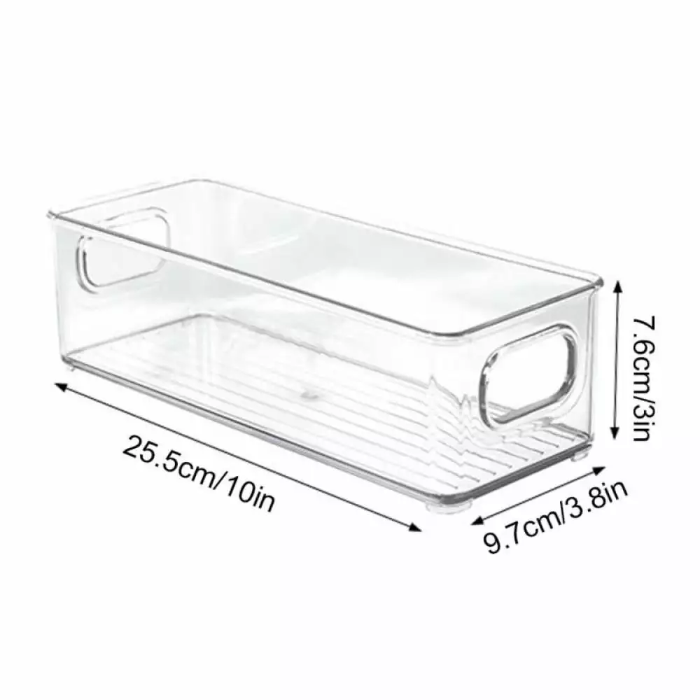 [CLEARANCE sales]Stackable Plastic Food Storage Bins - Refrigerator Organizer With Handles For Pantry. Fridge. Freezer. Kitchen. Countertops. Cabinets - Clear Can Organizer