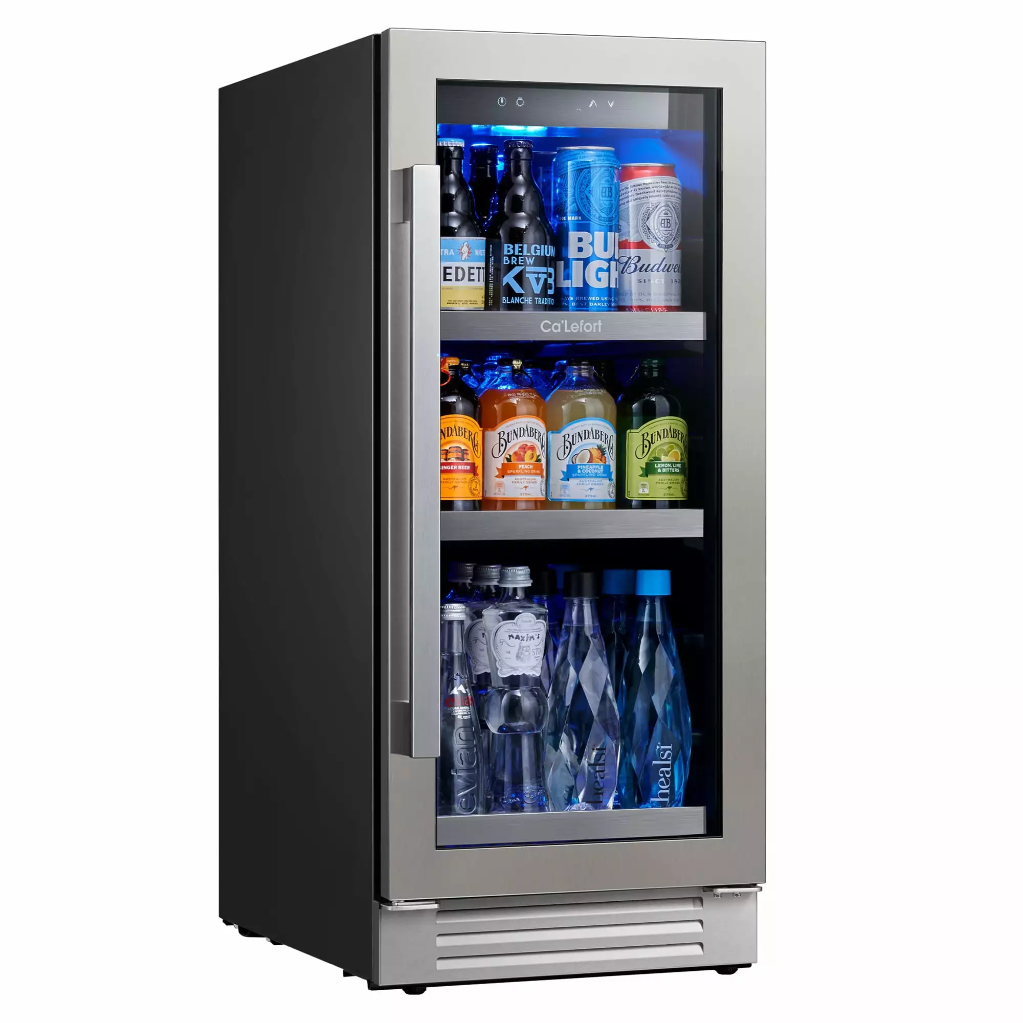 Ca'Lefort 15'' Beverage Refrigerator Cooler.100 Cans Beverage Fridge.Built in or Freestanding Beverage Center with Stainless Steel Door