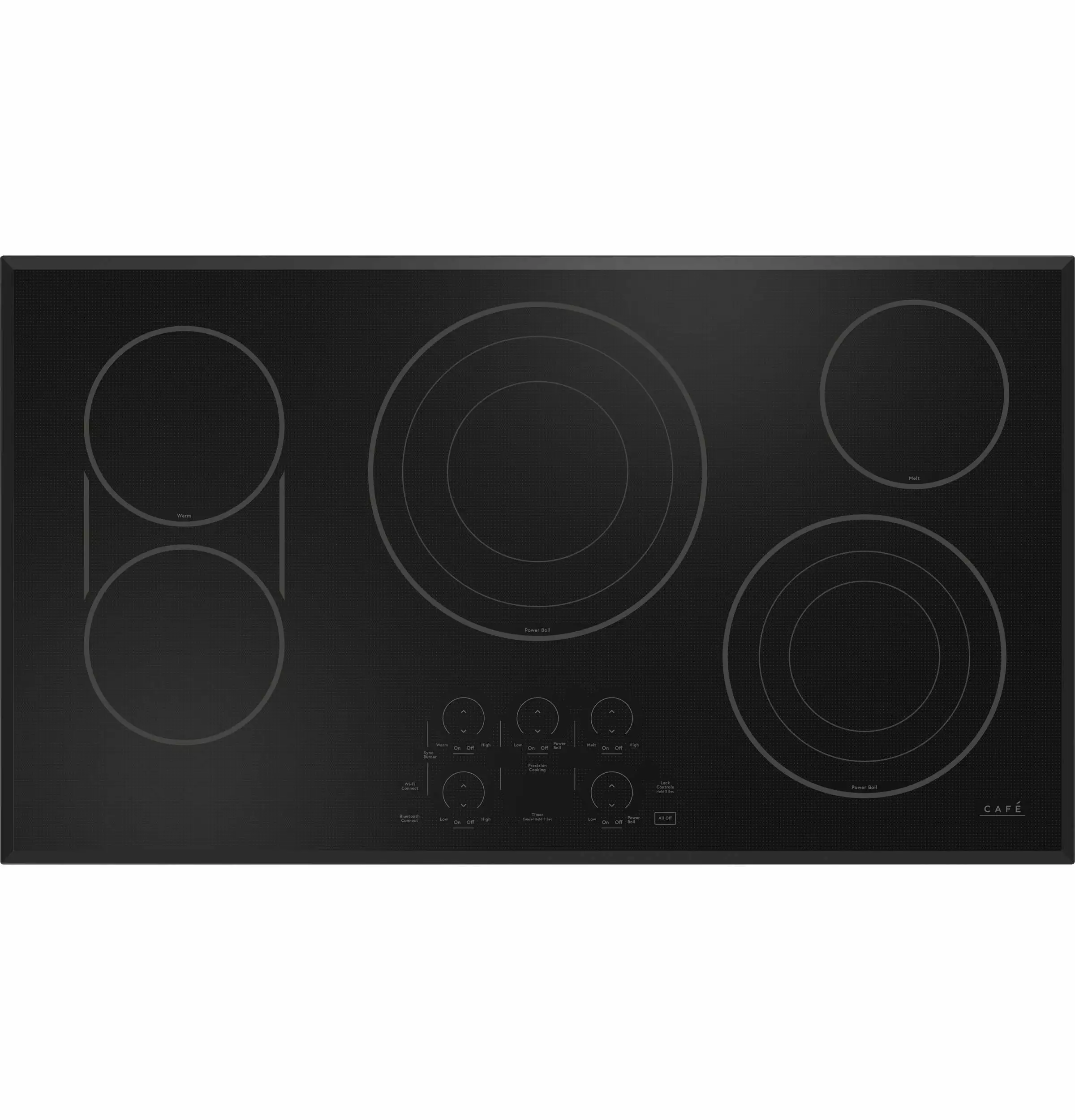 Cafe Cep9036 36 Wide 5 Burner Electric Cooktop - Black