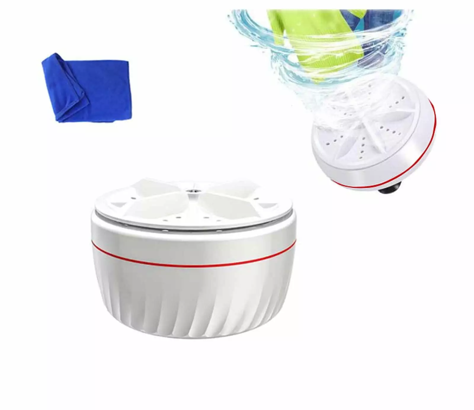 Cailmei Mini Portable Washing Machine With Suction Cups Usb Powered Turbo Washing Machine Dishwasher Suitable For College Rooms Travel Home And Apartment Dirt White Free Size