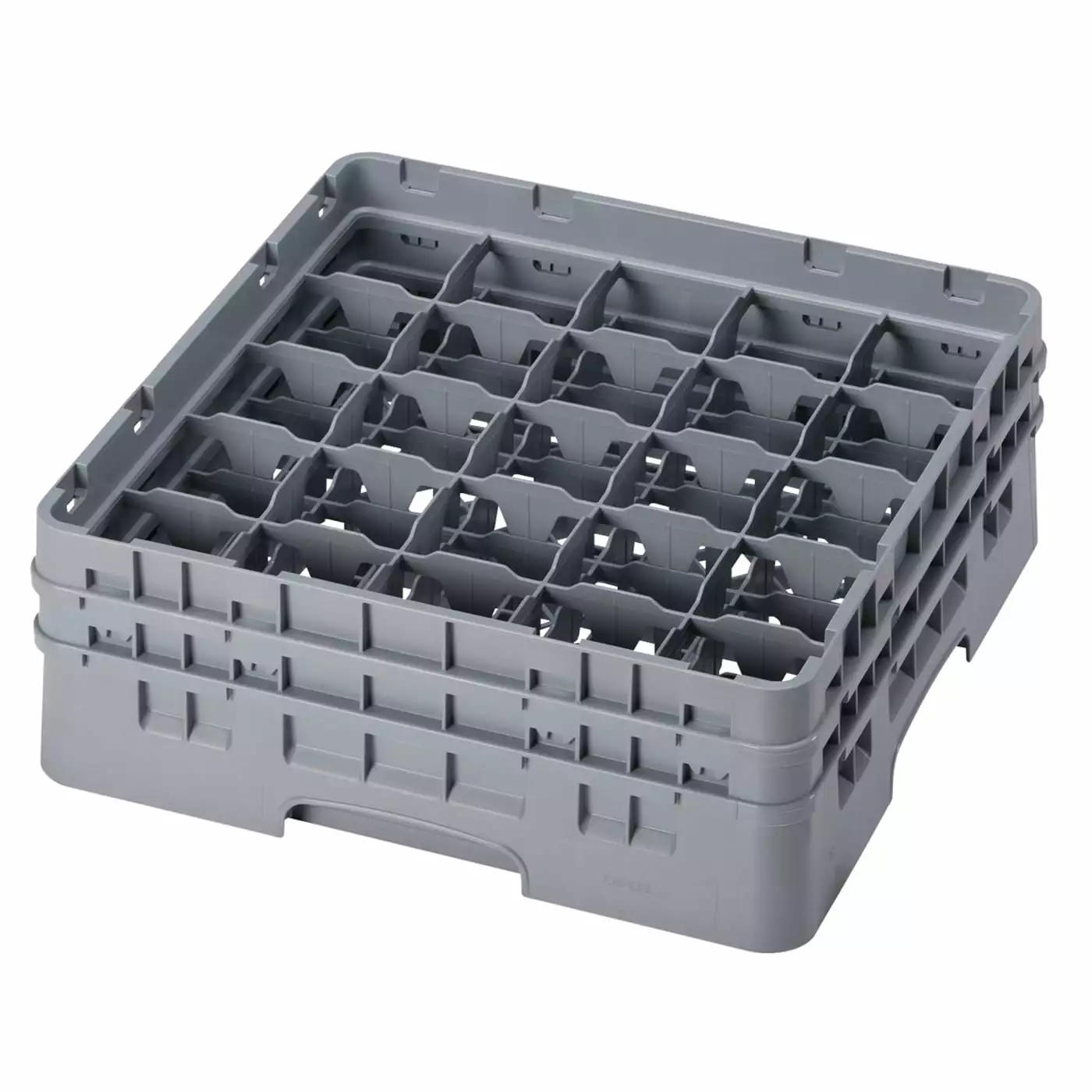 Cambro 25S534151 Camrack Soft Gray 25-Compartment Glass Rack