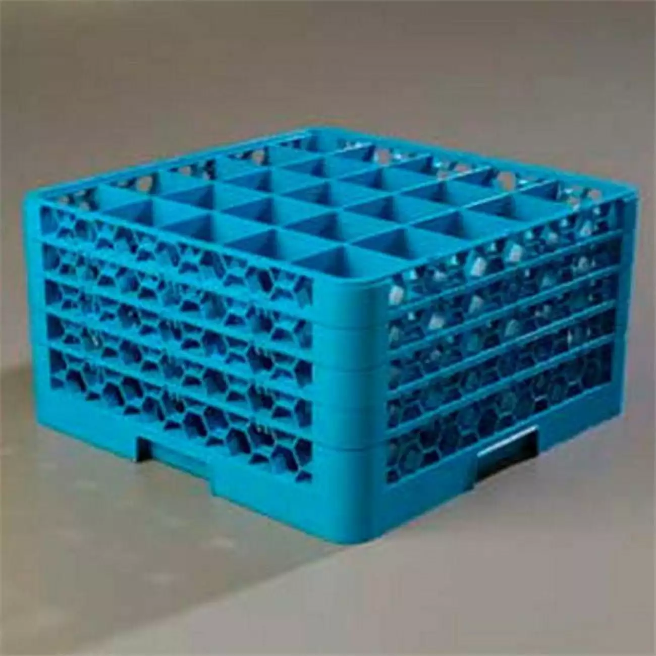 Carlisle Sanitary Maintenance RG25-414 - Opticlean 25-Compartment Glass Rack with 4 Extenders. Blue