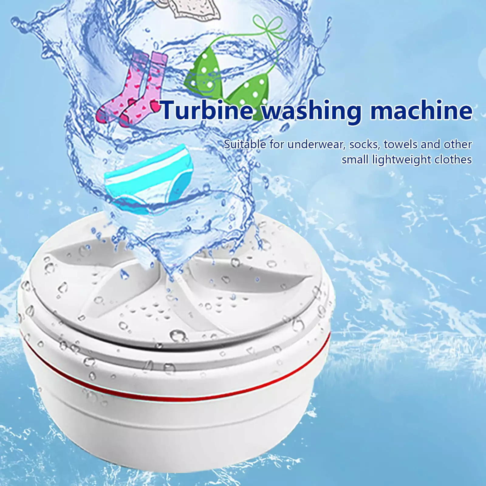 Cevemin Portable Mini Washing Machine.Mini Dishwashers.Turbo Washing Machine .Portable Washing Machine with USB.Suitable for Travel Business Trip or College