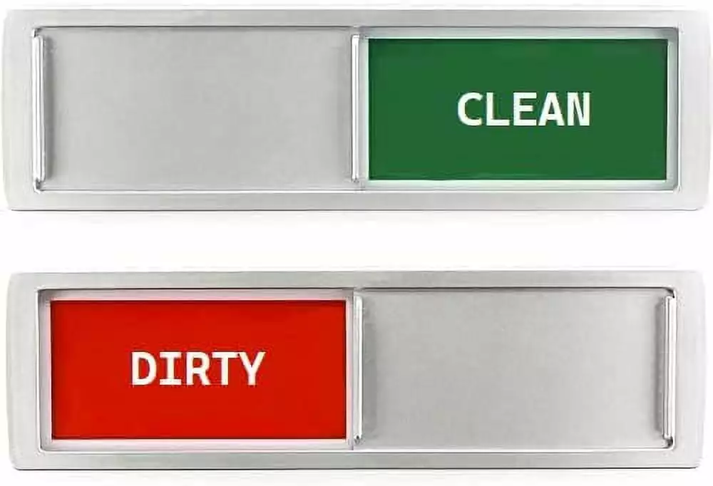 Charles Daily Dish Nanny. Dishwasher Magnet Clean Dirty Sign. Sliding Dishwasher Sign - Kitchen or Office Gadget - Perfect Housewarming Gift