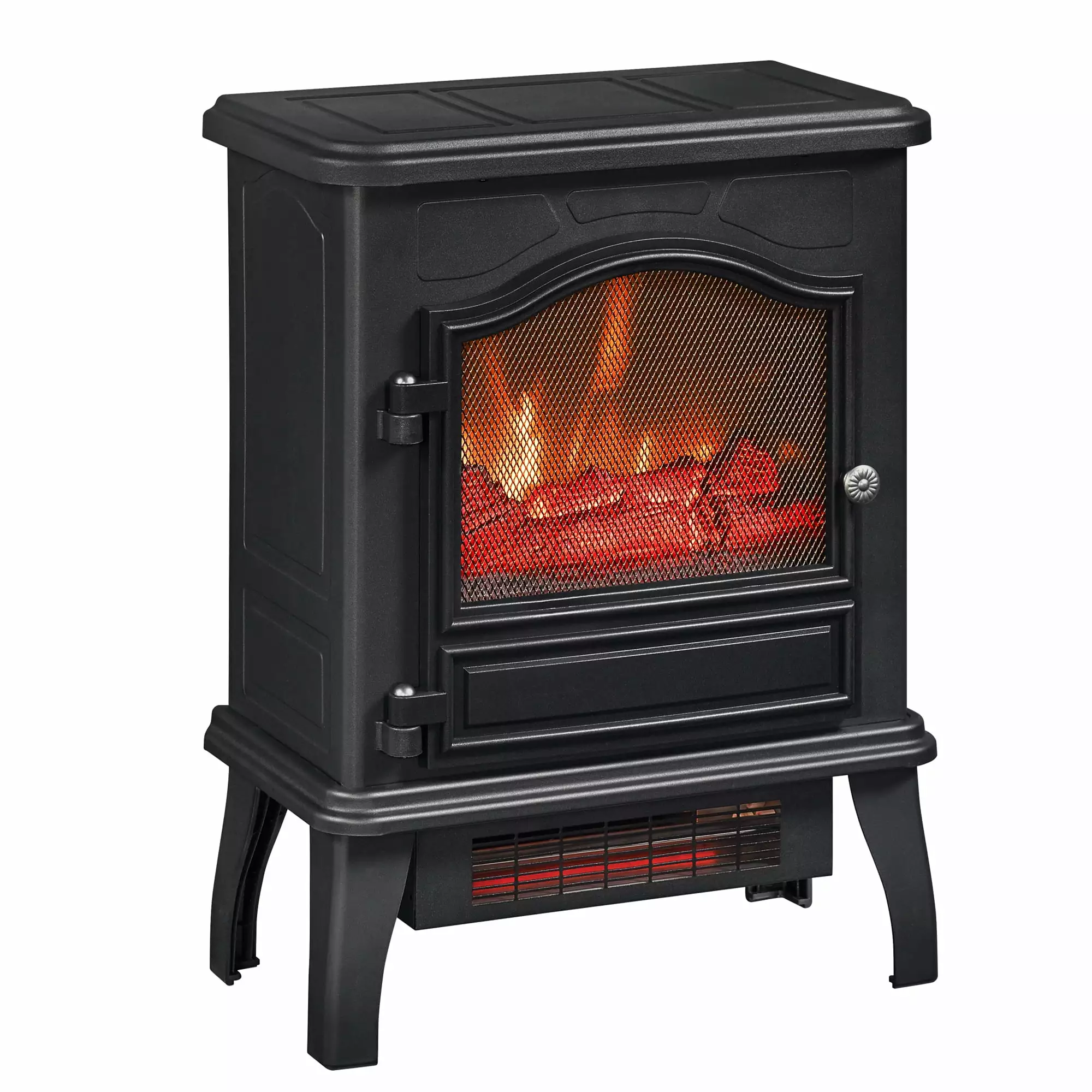 ChimneyFree Powerheat Infrared Quartz Electric Stove Heater. 1500W. Black