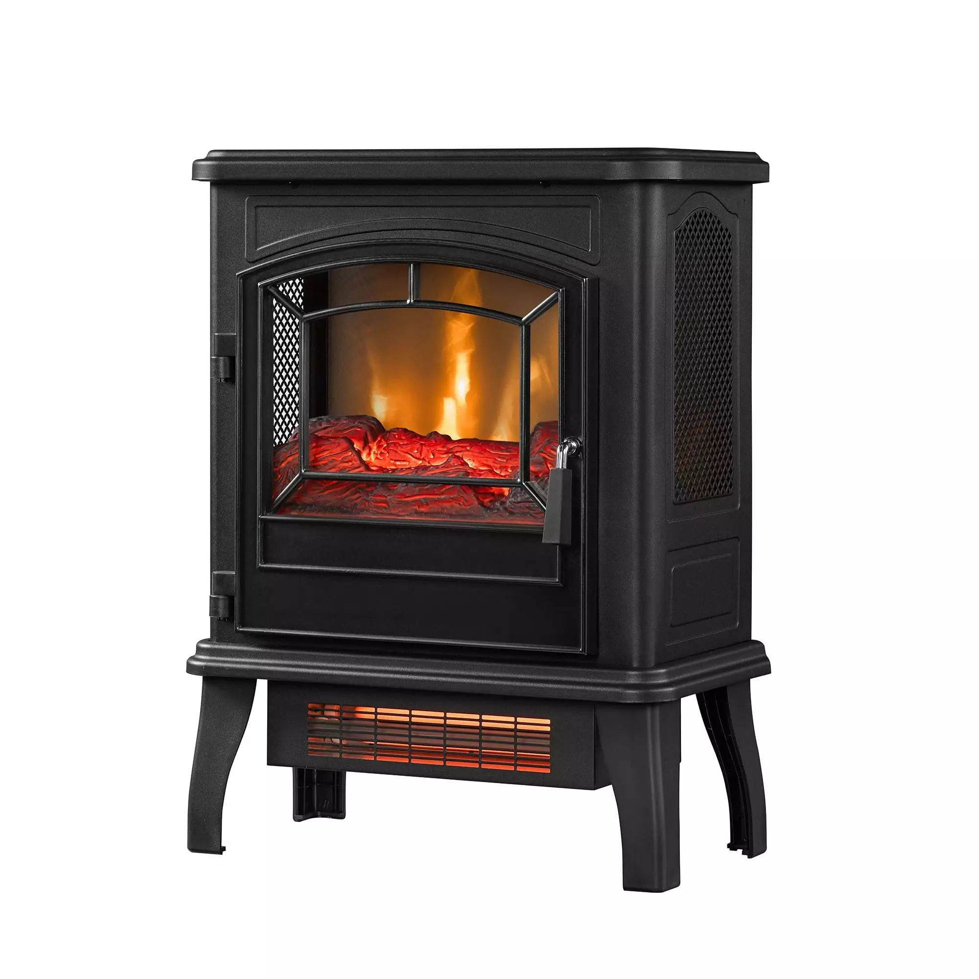 ClassicFlame 17.5W Infrared Quartz Electric Stove Heater. Black