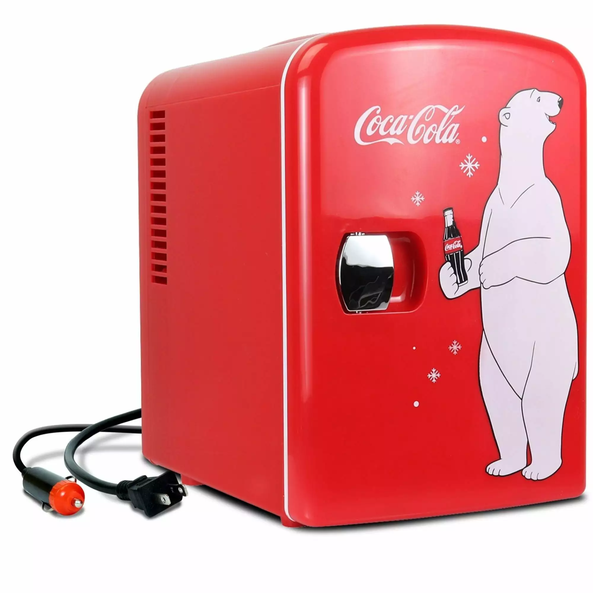 Coca-Cola Polar Bear 4L Portable Mini Cooler. 6 Can Beverage Mini Cooler for Travel