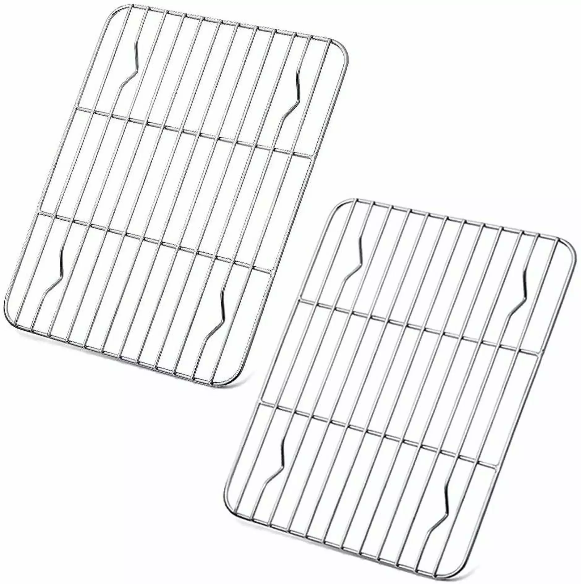 Codream Cooling Rack Pack of 2.Stainless Steel Cooking Rack for Cooling Baking Roasting Grilling Drying. Rectangle 9.7'' x 7.3''. Fits Small Toaster Oven. Oven & Dishwasher Safe