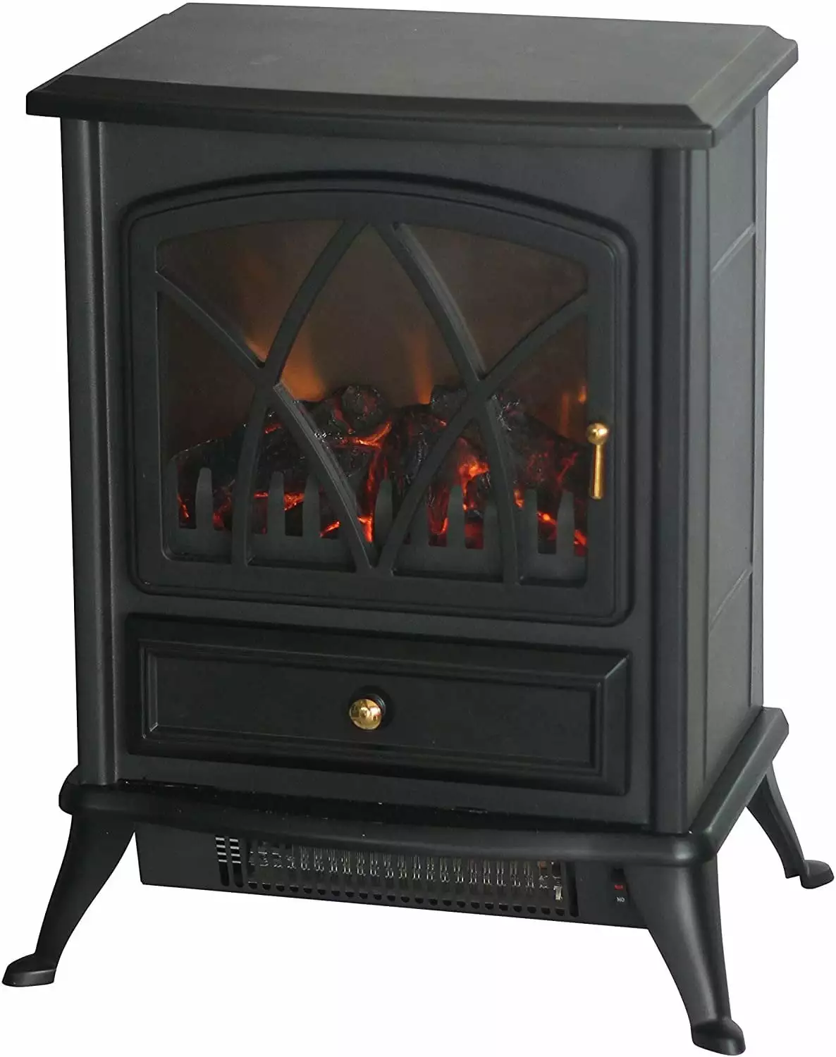 Comfort Glow ES4215 Ashton Electric Stove Black. Length: 11.5in. Width: 16.5in. Height: 23in