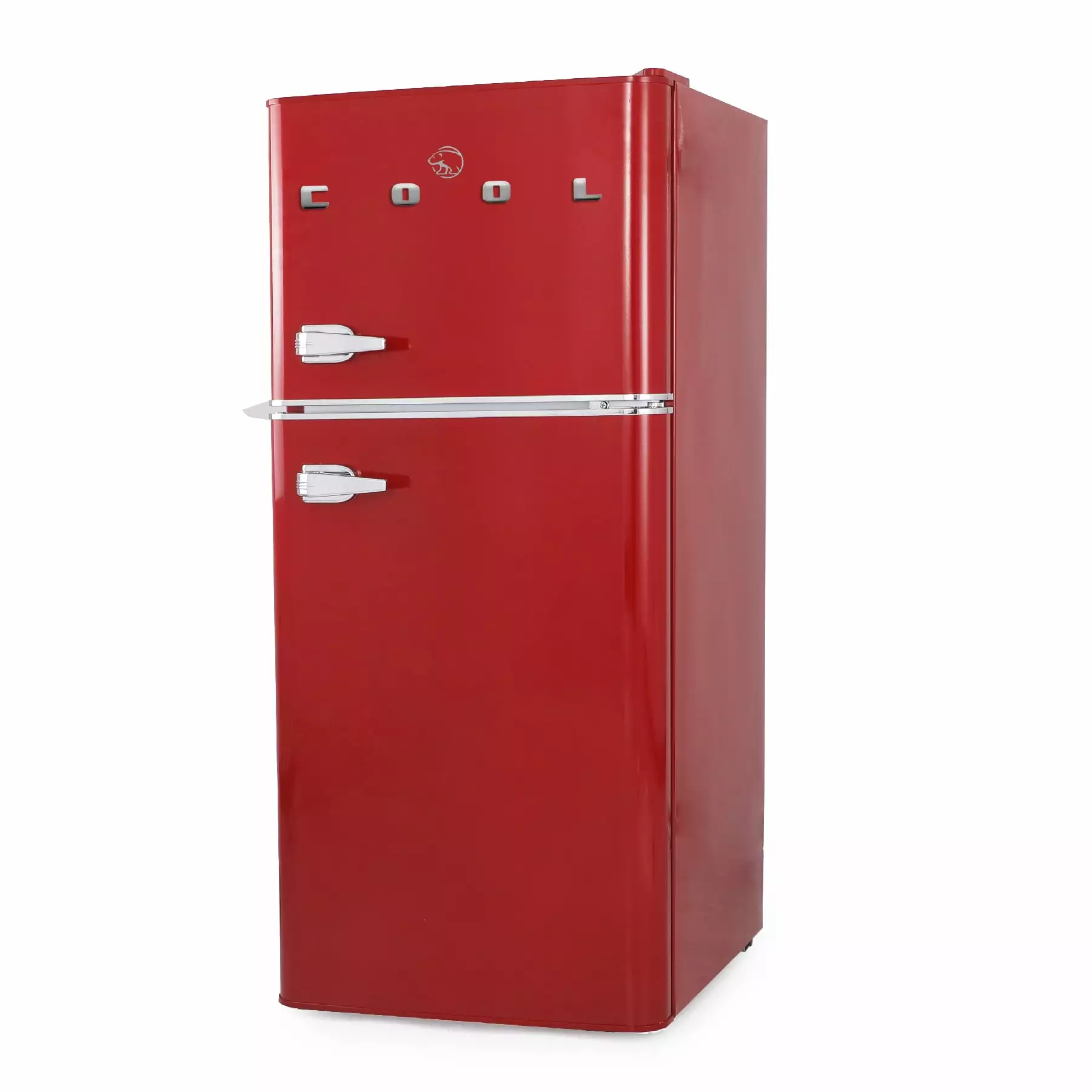 Commercial Cool CCRRD45HR Retro 4.5 Cubic Feet cu. ft. Freestanding Mini Fridge with Freezer